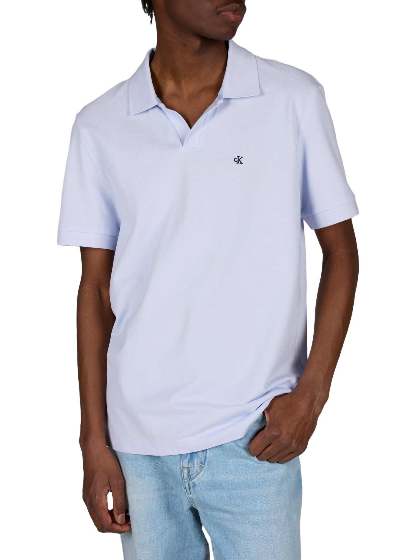 Piqué cotton polo CALVIN KLEIN Blue