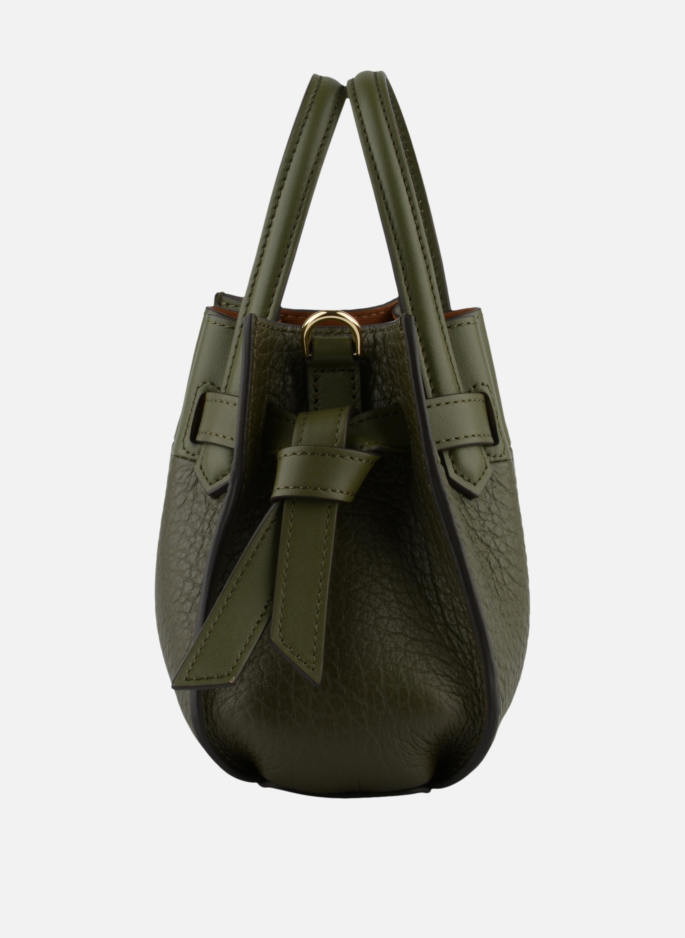 Blossom | sac à main nano en cuir de vachette POURCHET Kaki