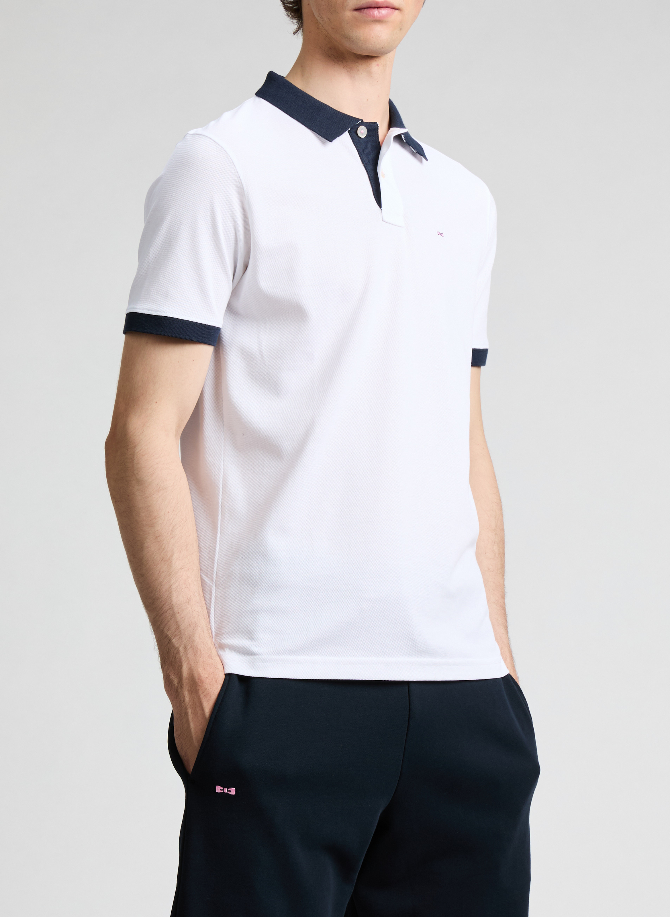 Short sleeve cotton polo shirt EDEN PARK White