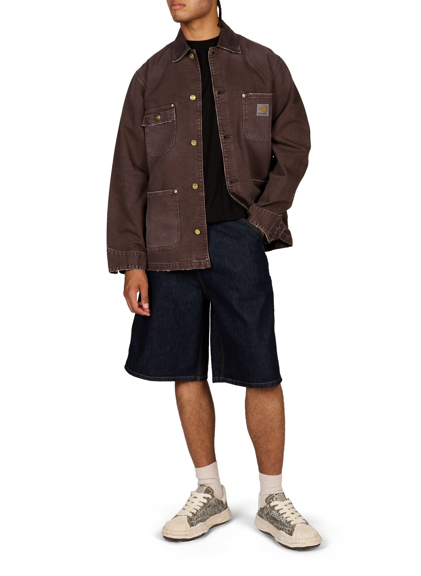 Manteau OG Chore Coat à col velours en coton CARHARTT WIP Marron