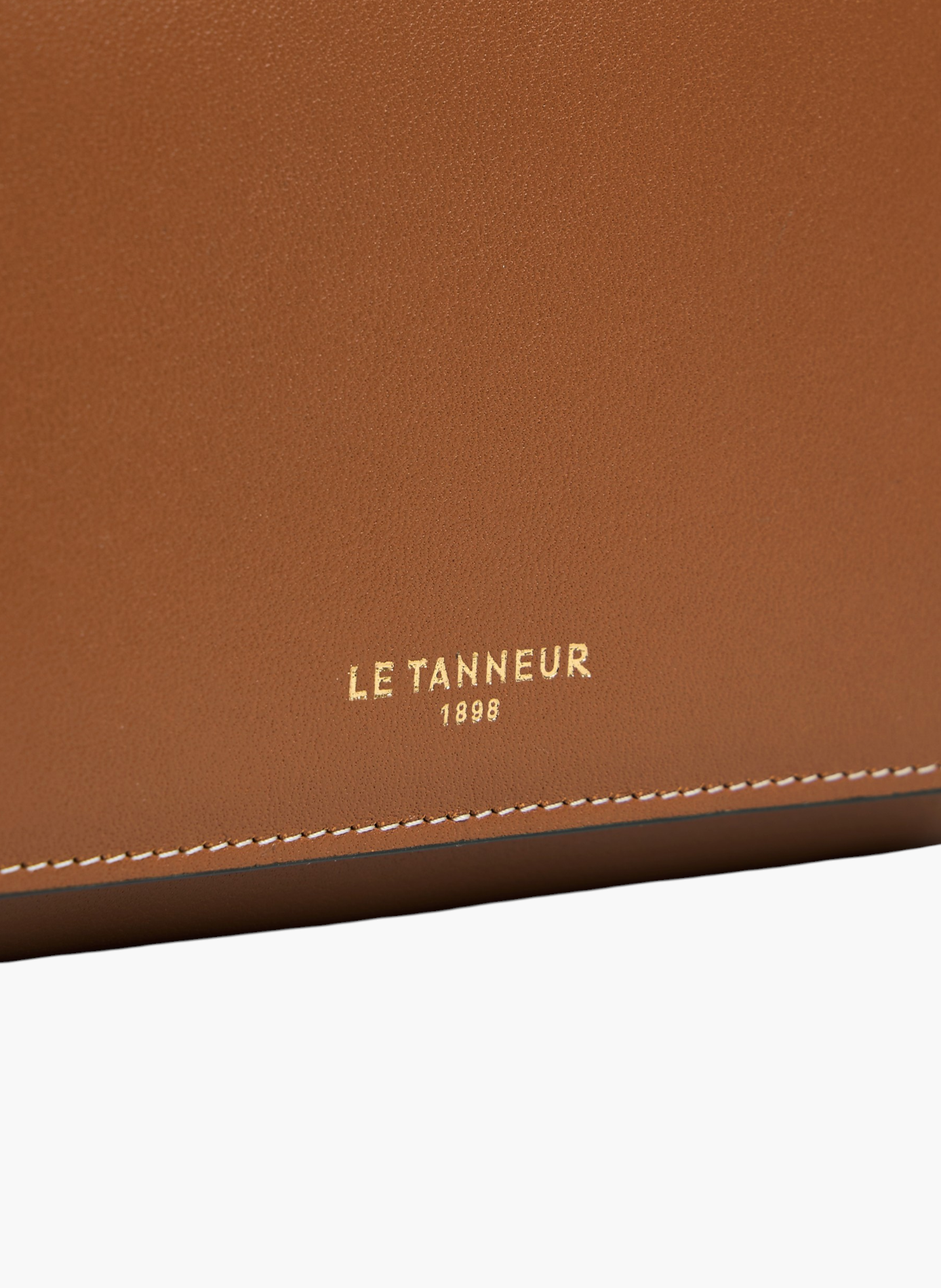 Portefeuille moyen modèle à rabat louison en cuir lisse LE TANNEUR Marron