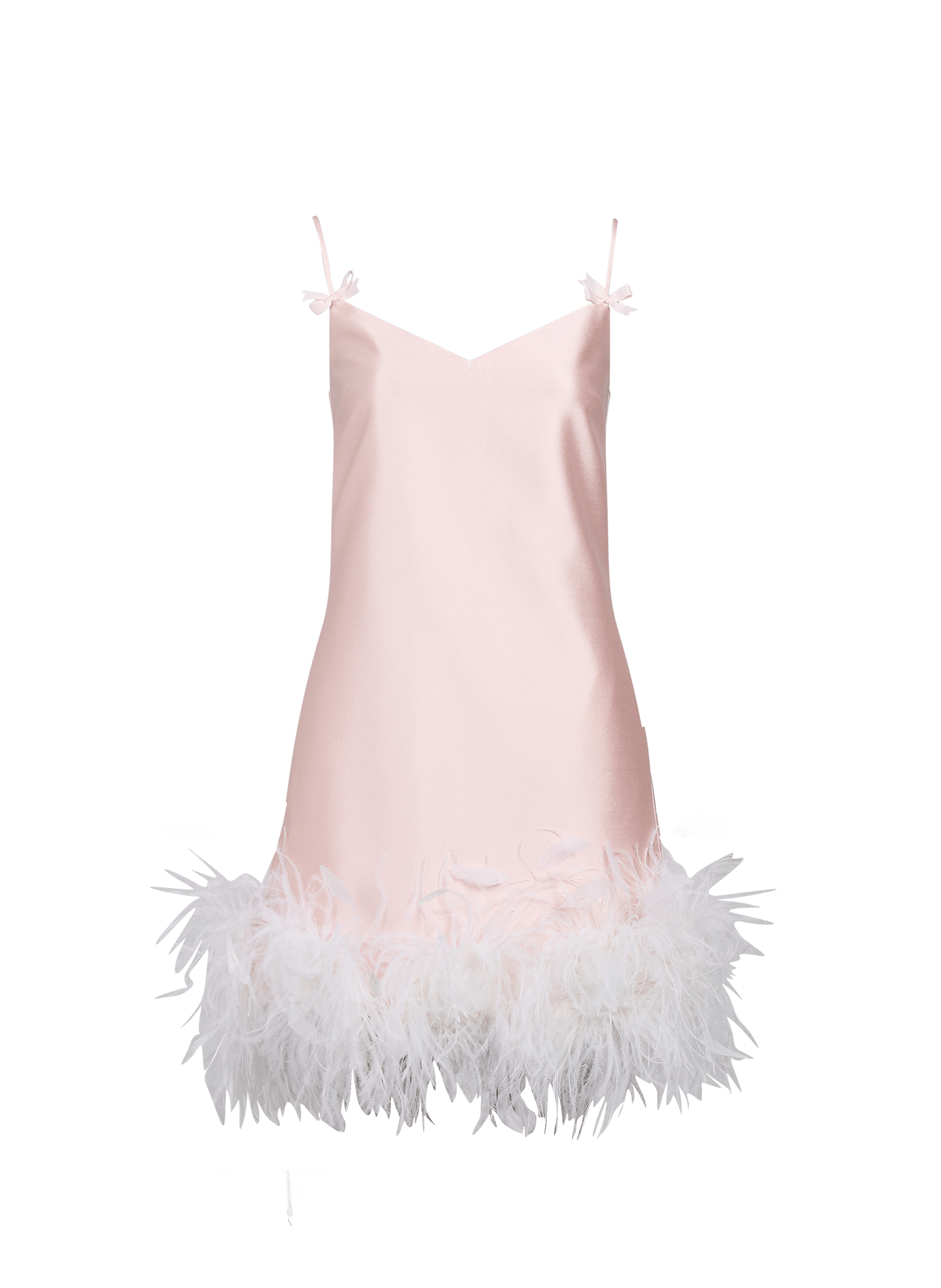 Short dress with feathers SELF PORTRAIT Pink