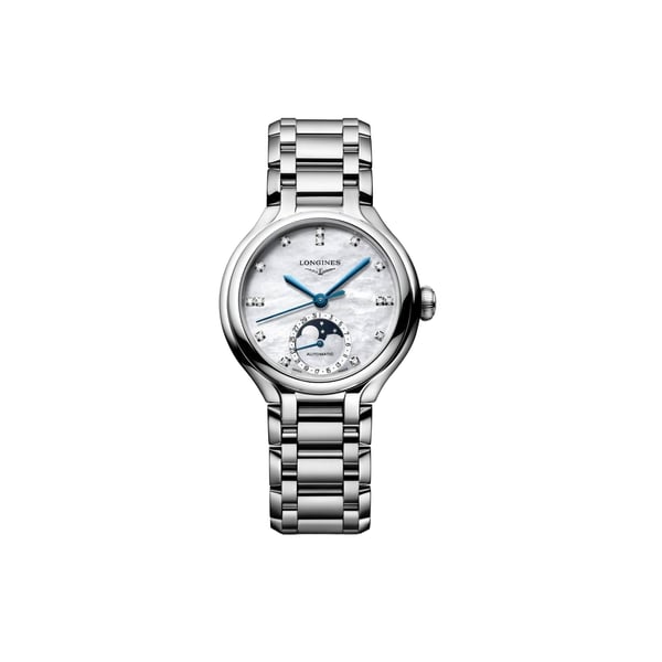 Montre automatique Longines PrimaLuna en acier inoxydable Montre automatique Longines PrimaLuna en acier inoxydable