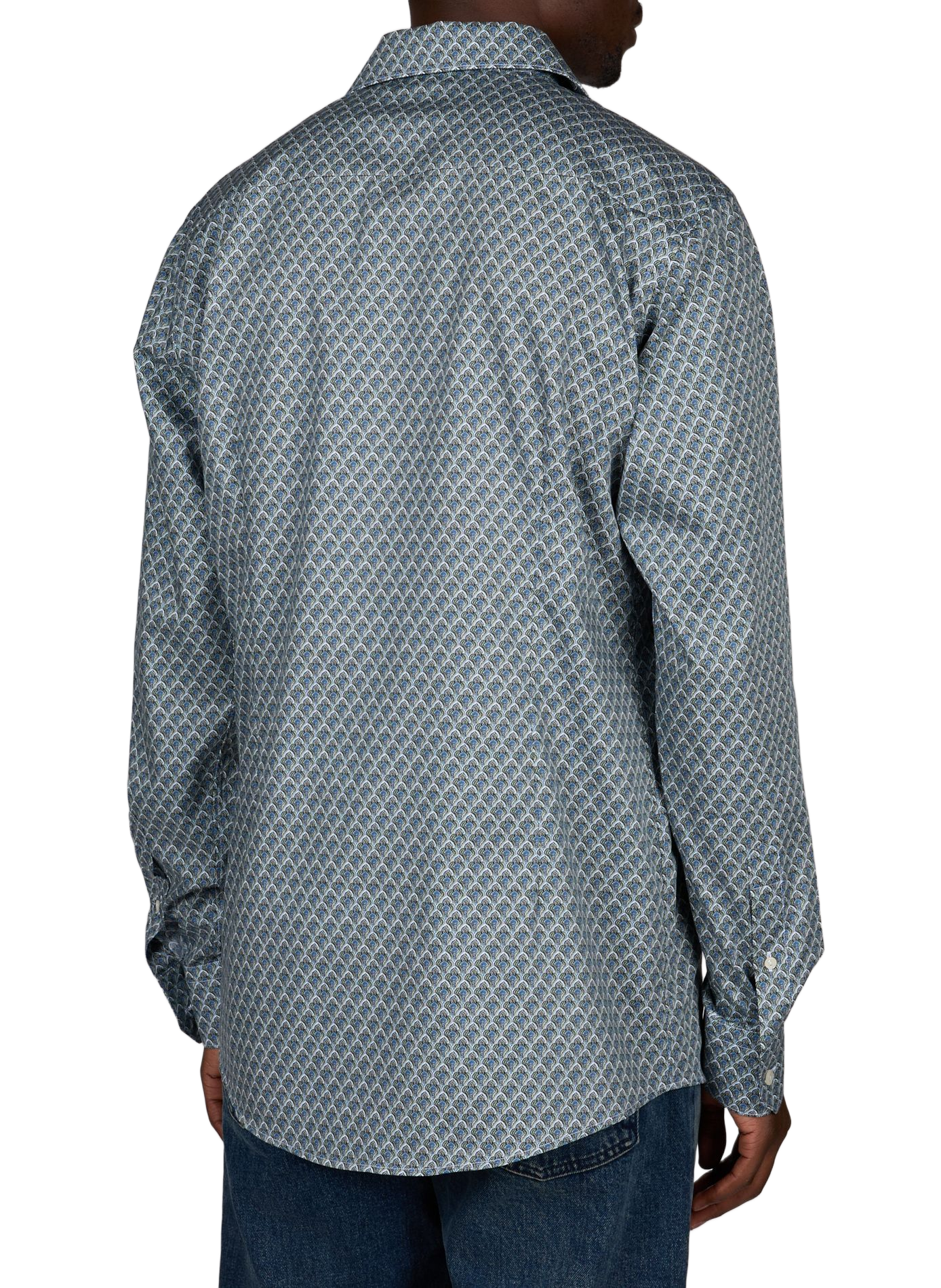 Patterned cotton shirt  ETON Green