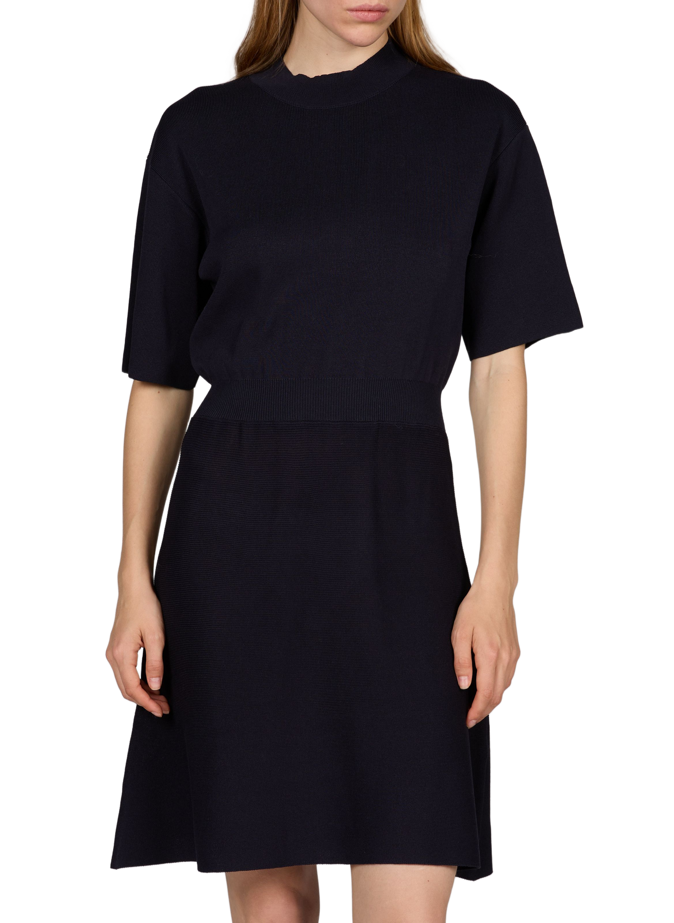 Flared knit short dress SAMSOE SAMSOE Black