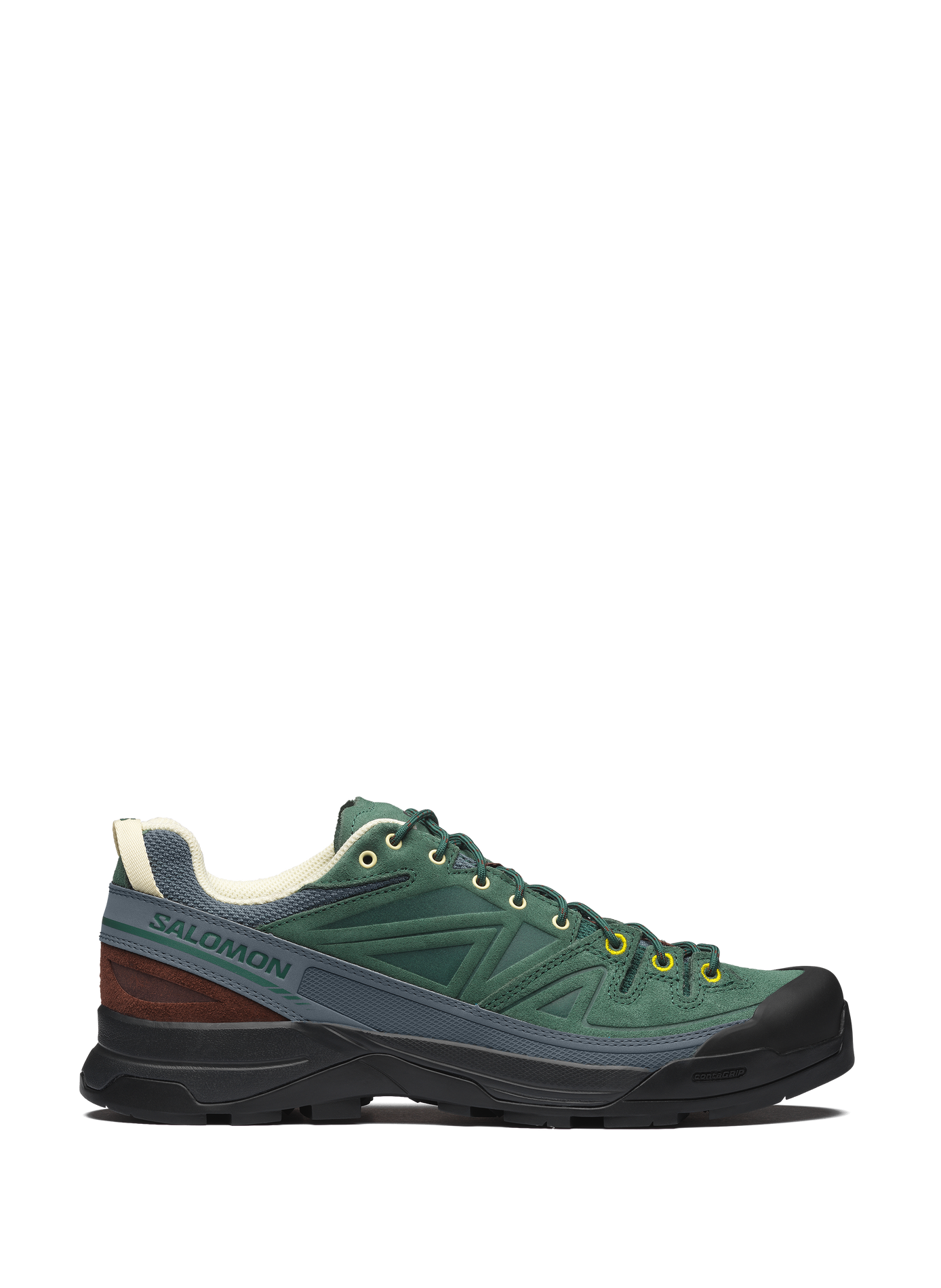 Baskets basses en cuir SALOMON Vert