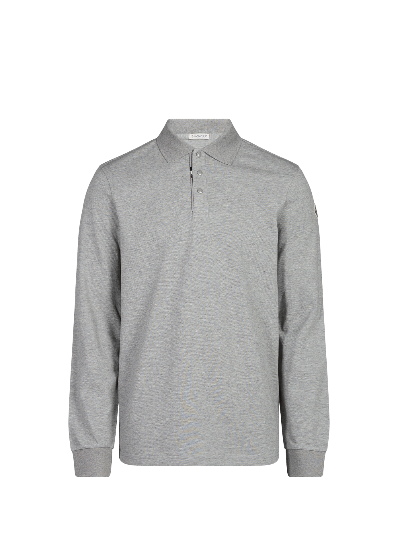 Langarm-Poloshirt aus Baumwolle MONCLER Schwarz
