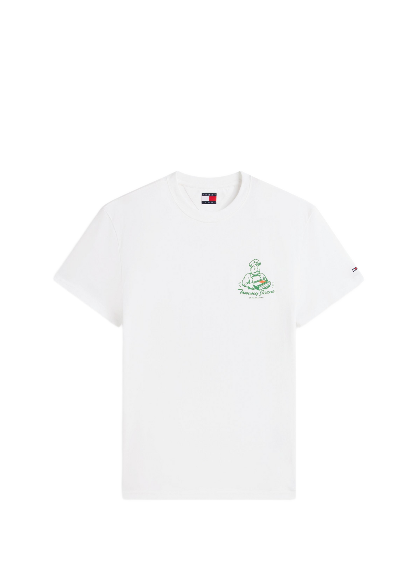 T-shirt col rond uni à sérigraphies TOMMY HILFIGER Blanc