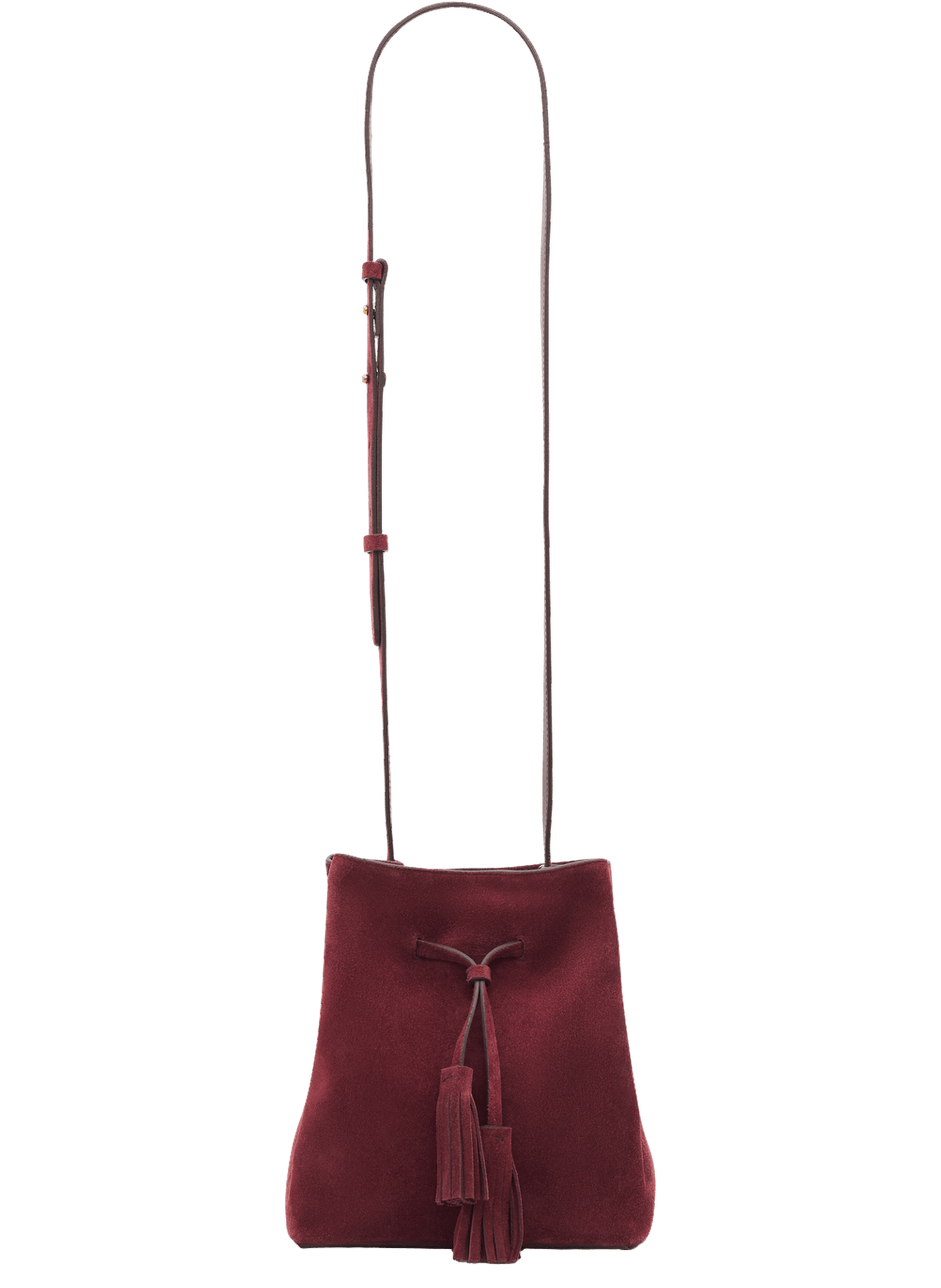 Seau en cuir velours - mini saxo two GERARD DAREL Rouge