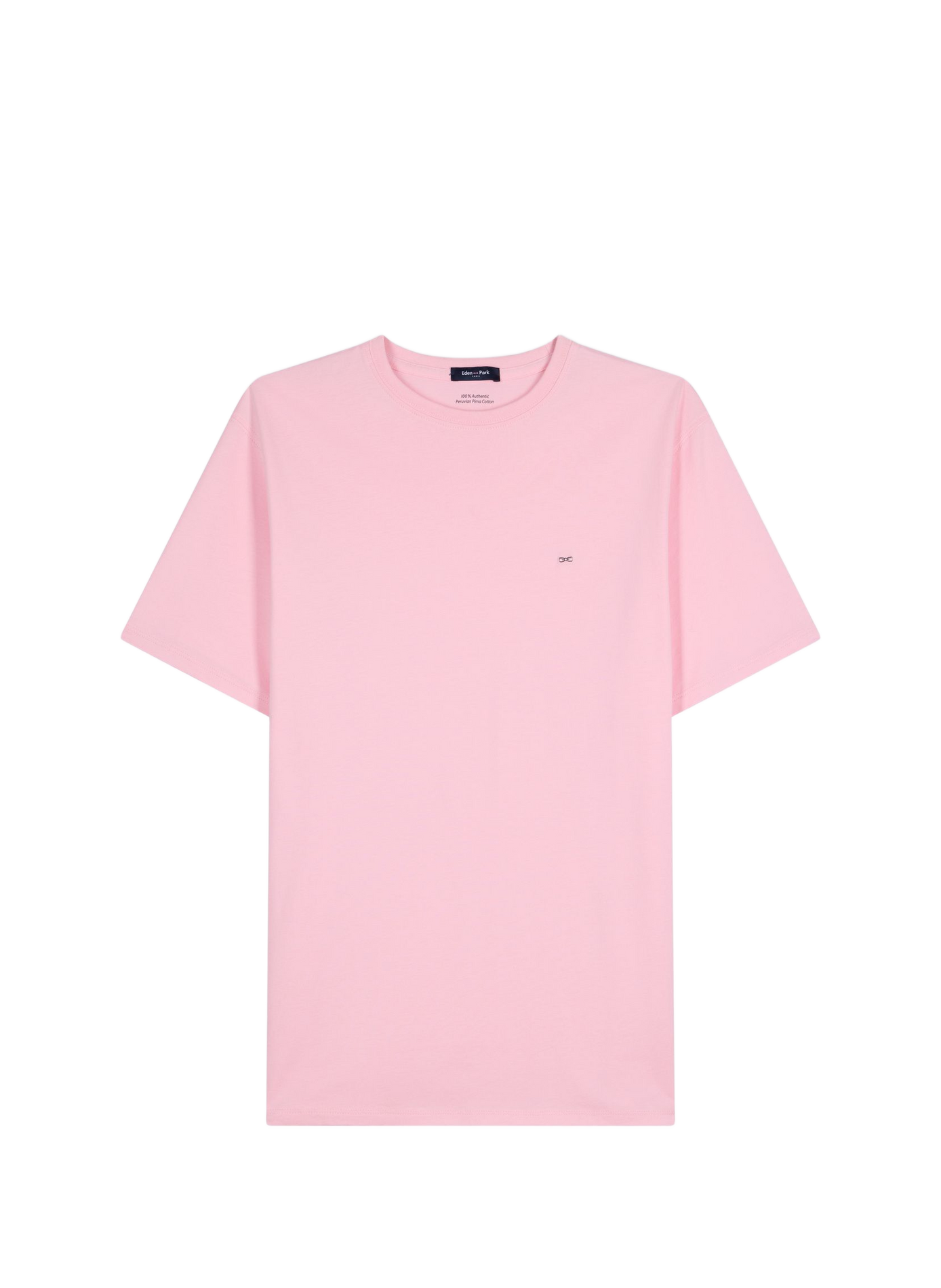 Tee-shirt col rond en coton  Rose