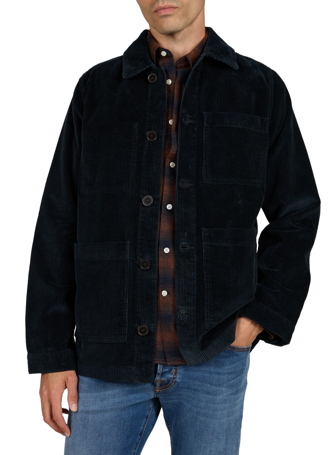 Straight Esteve jacket in ribbed cotton | Blue LAFAURIE Men