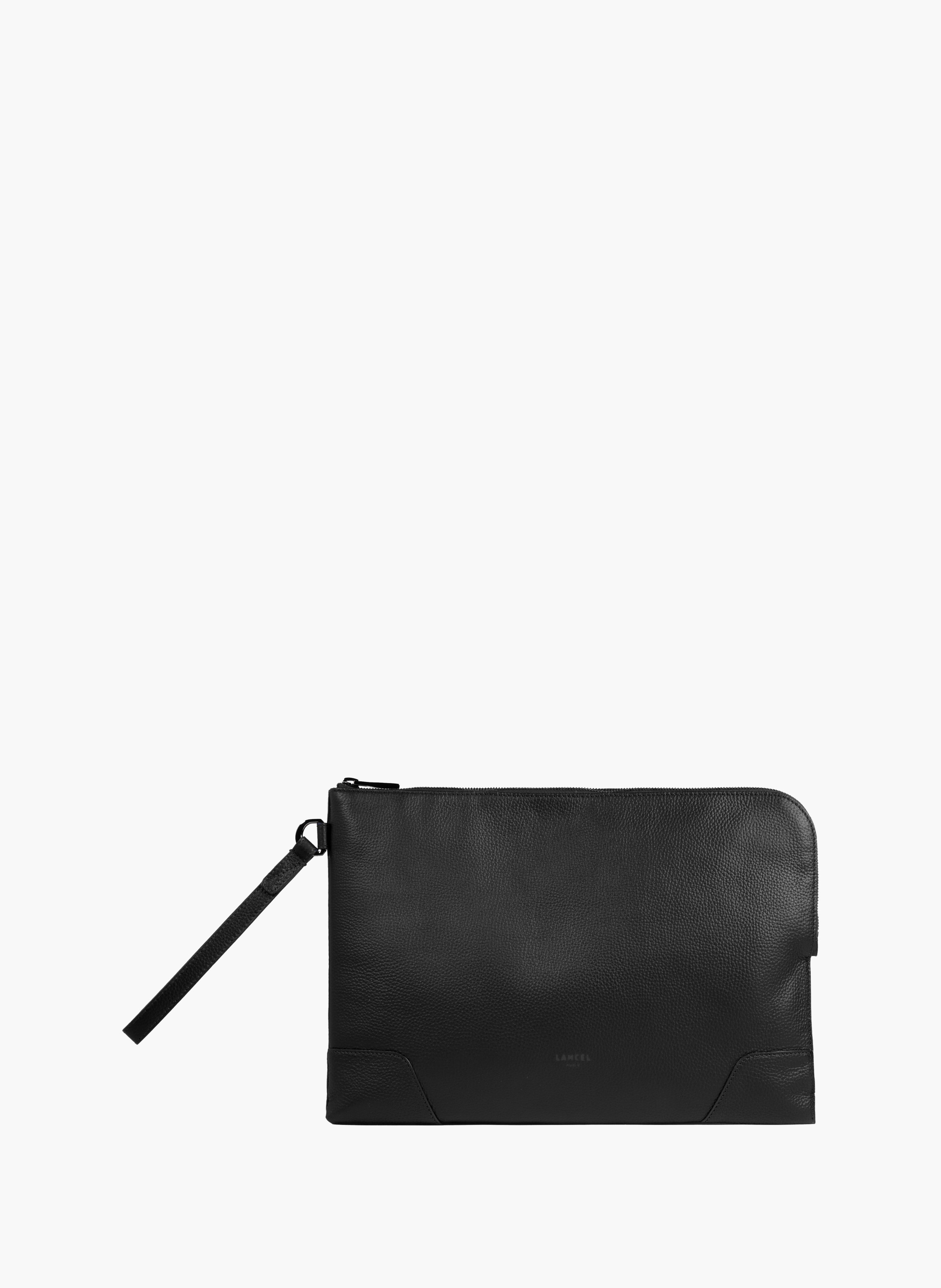 Pochette zippée l charlie de lancel en cuir LANCEL Noir