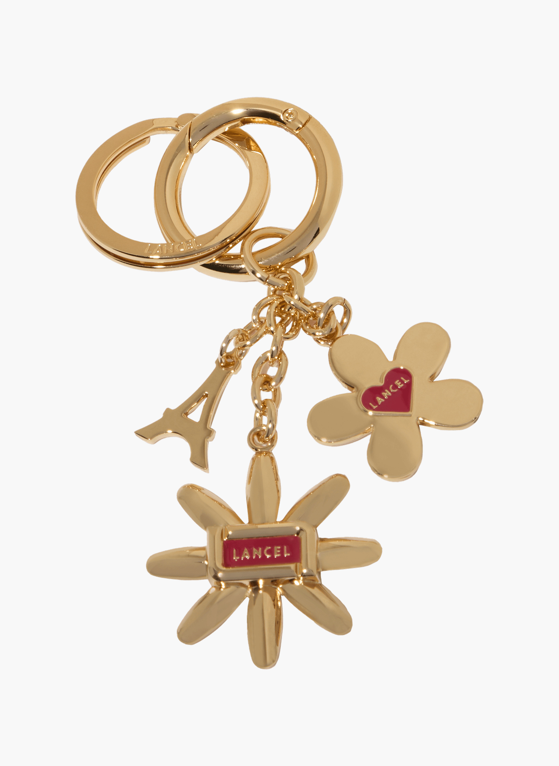 Sleutelhanger met emaille van Lancel in metaal LANCEL Goud