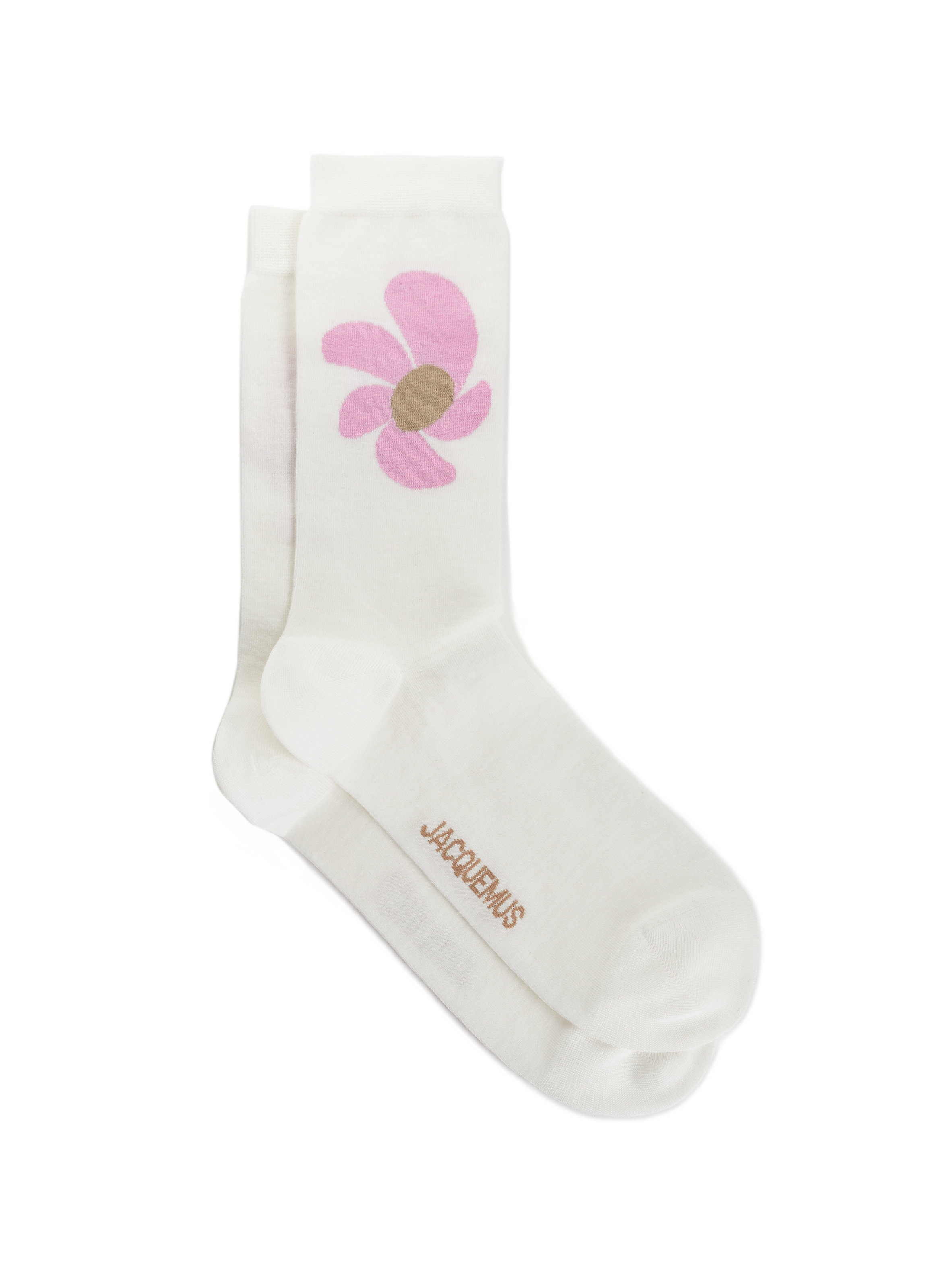 Chaussettes fleurs en coton mélangé