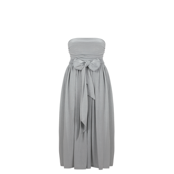 Zimmermann Shiny Maxi Dress In Grey