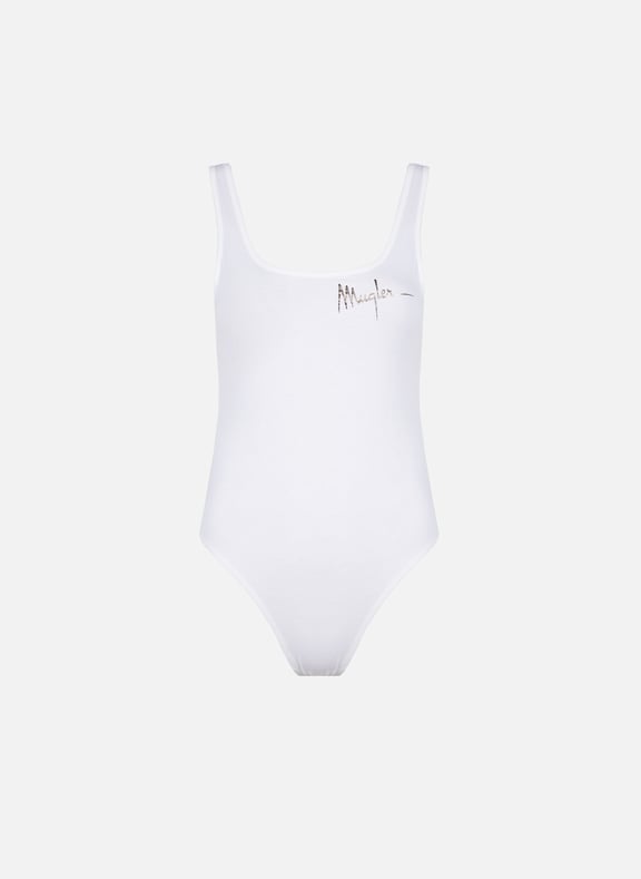 Bodysuit with logo White by MUGLER MUGLER Bodysuit with logo White