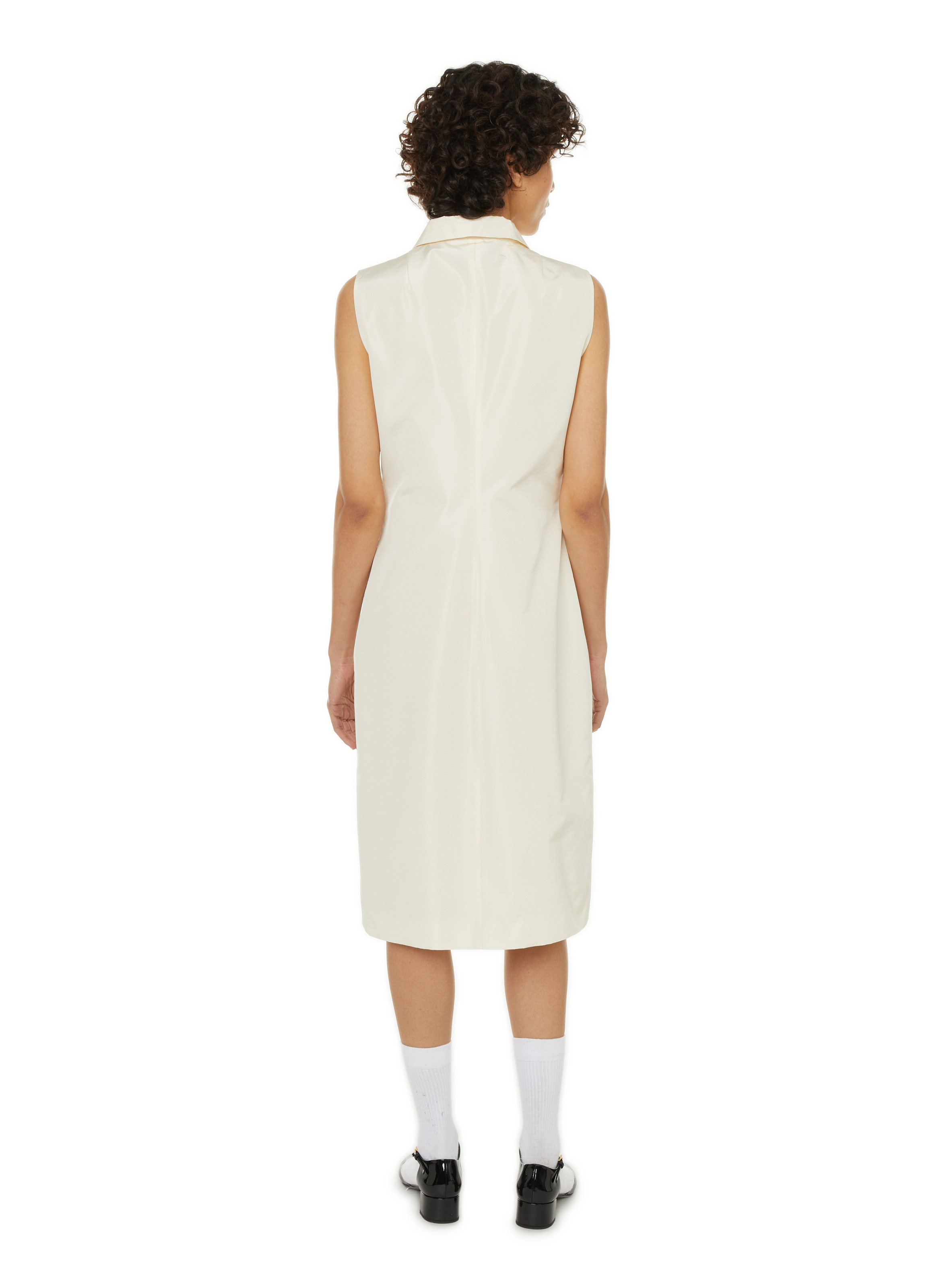 Robe midi avec soie PRADA Blanc