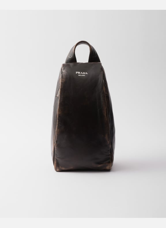 Sac à dos en cuir nappa Marron by PRADA PRADA Sac à dos en cuir nappa Marron