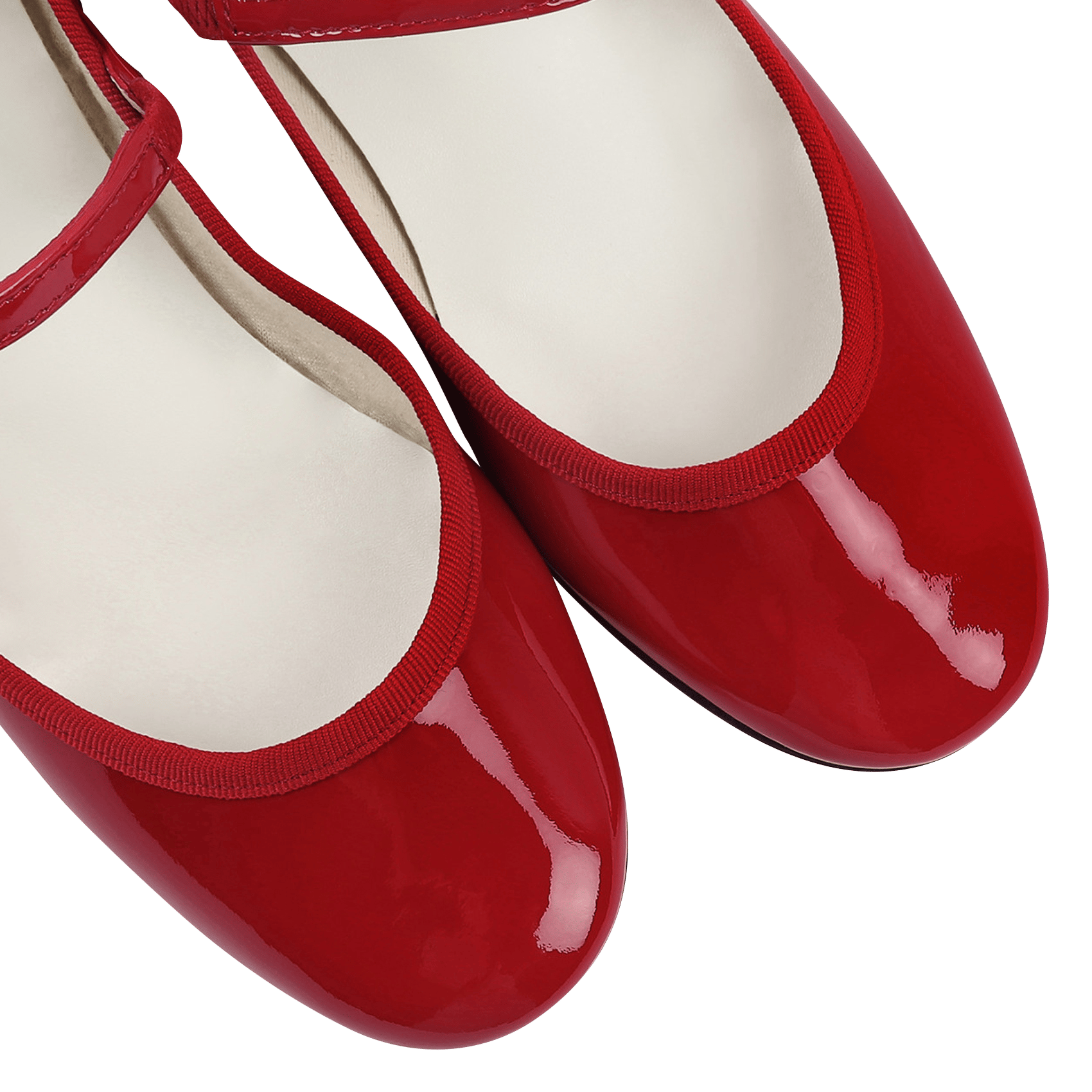 Babies à talons en cuir vernis REPETTO Rouge