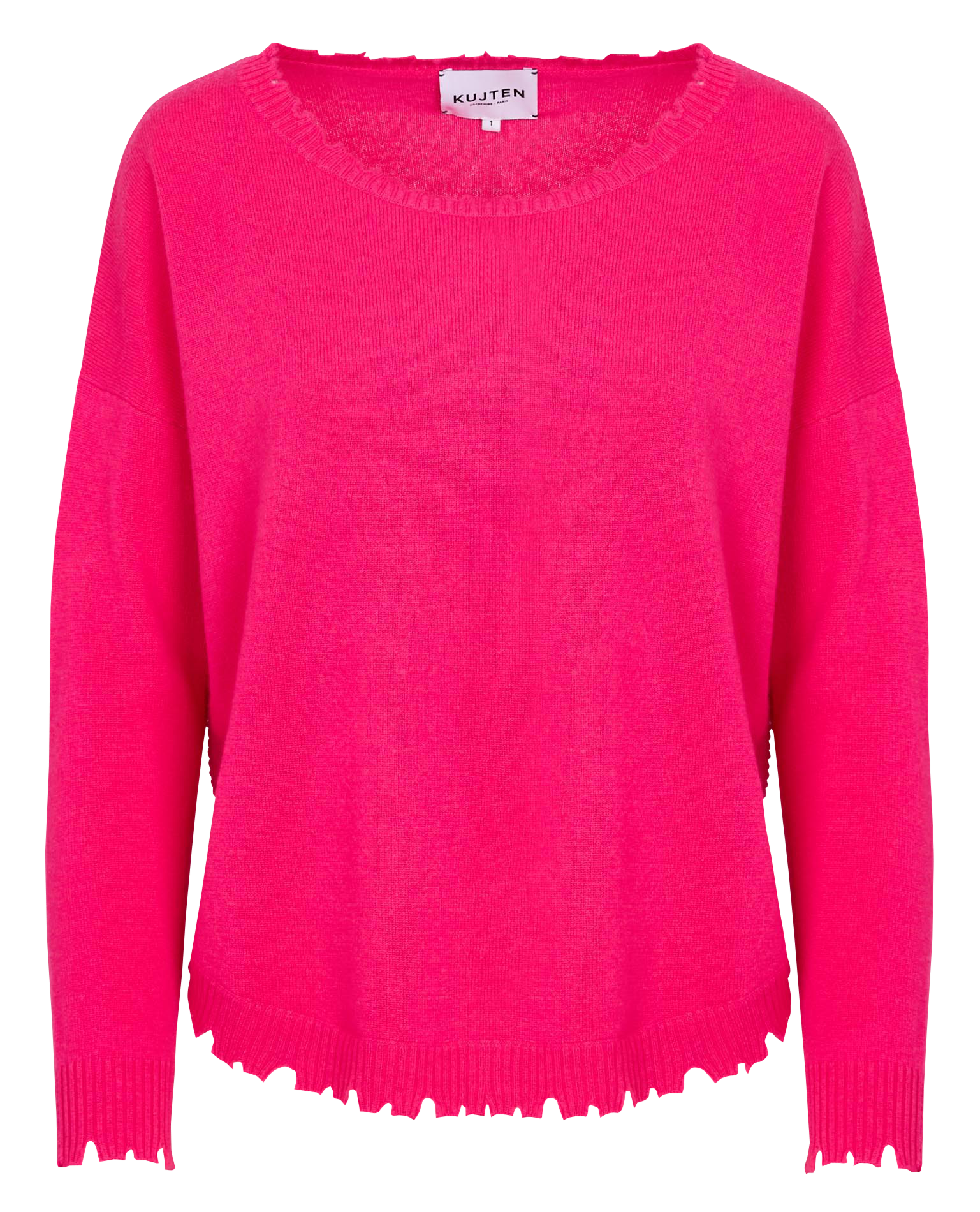 Pull oversize en cachemire maillé mela KUJTEN Rose