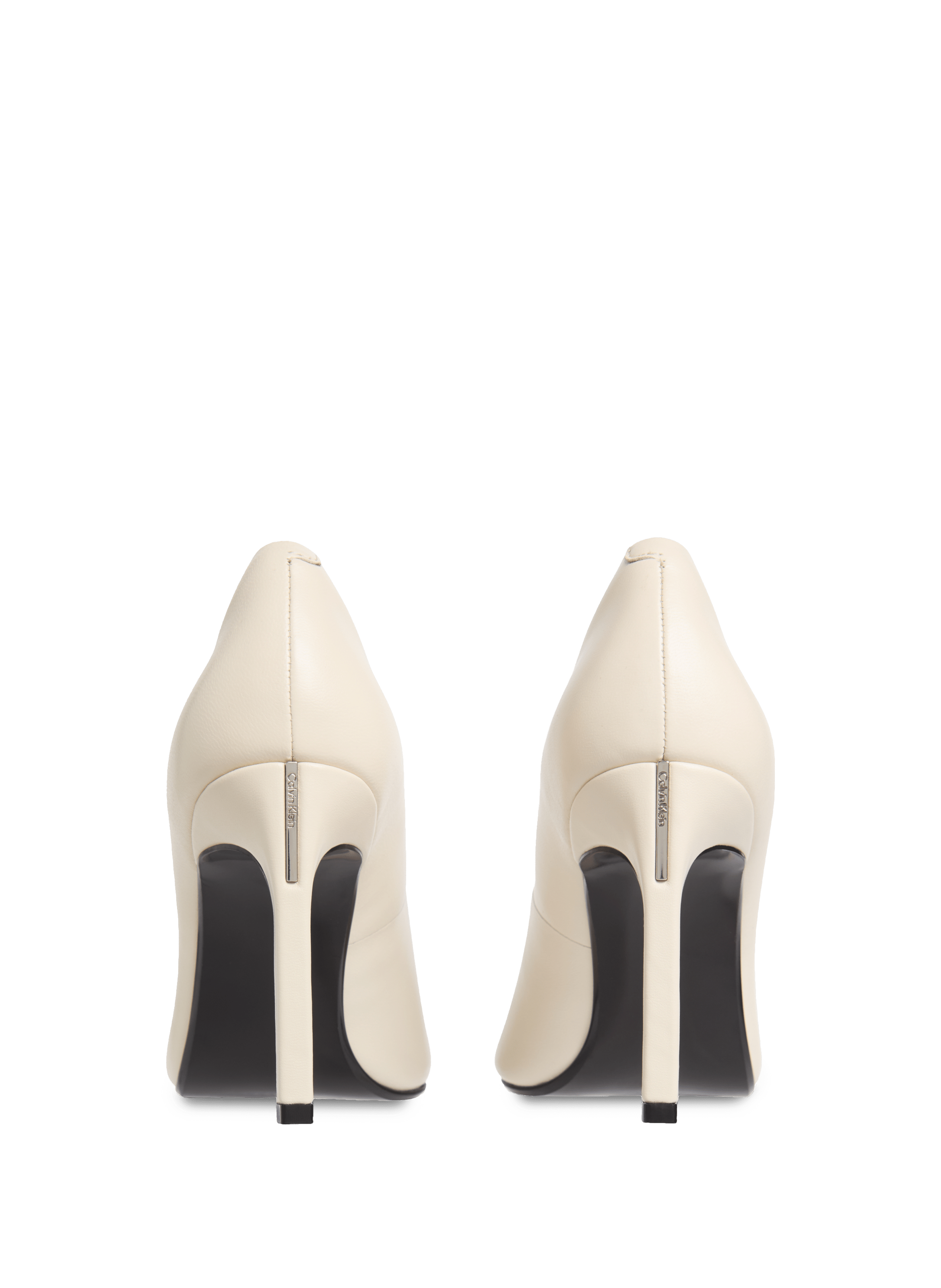 Escarpins en cuir à talon aiguille CALVIN KLEIN Beige