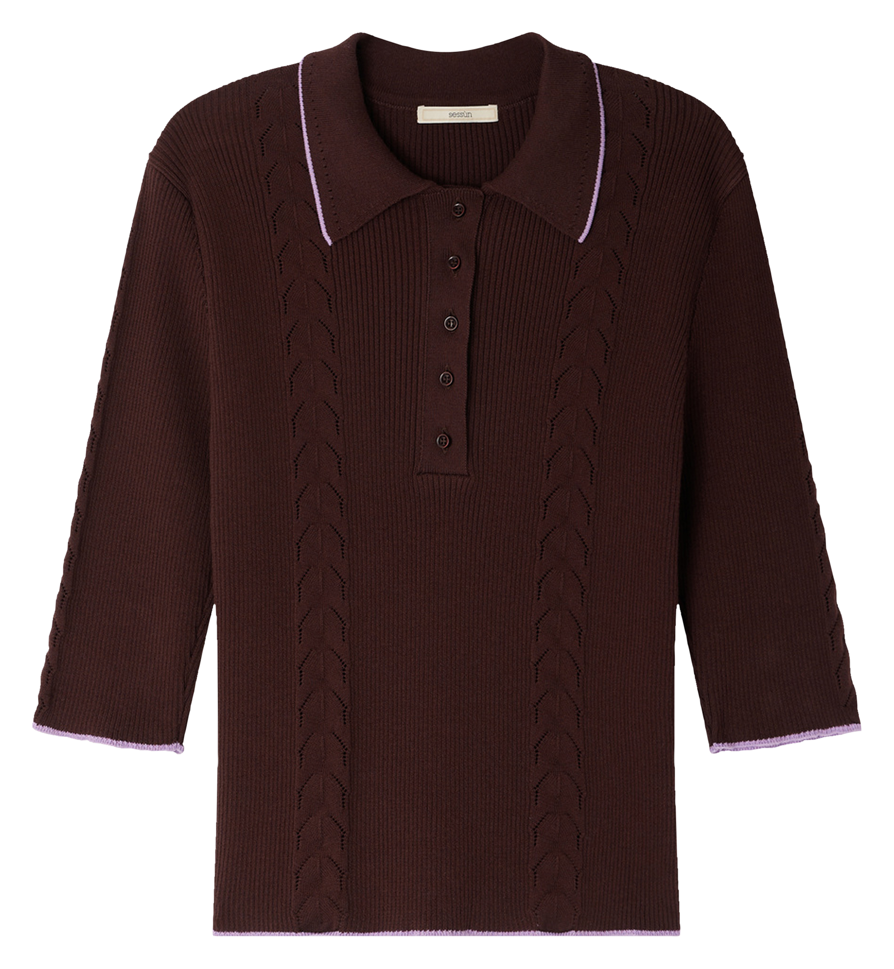 Top ciol polo en coton jodi SESSUN Marron