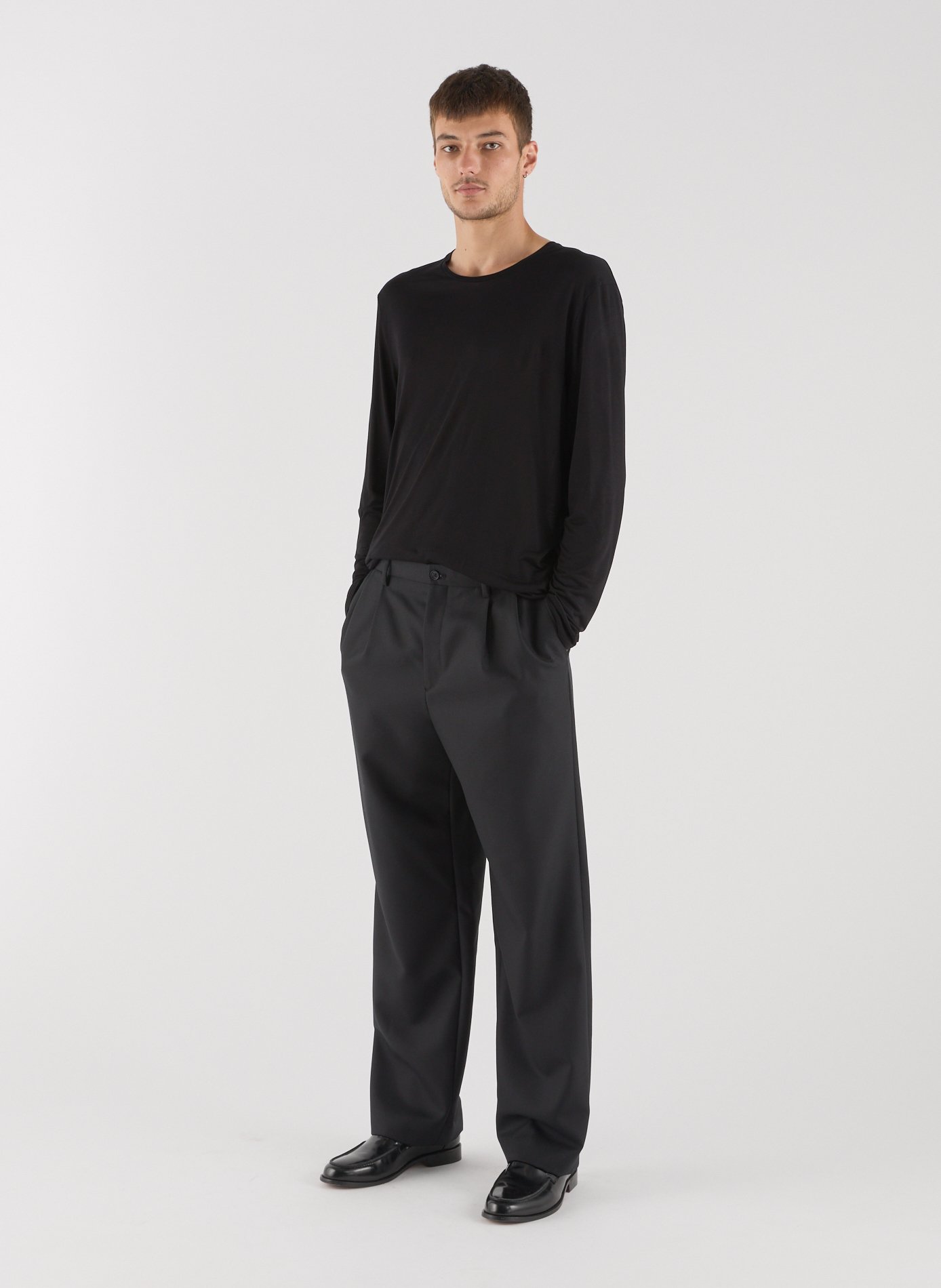 Cropped wool trousers SAISON 1865 Black