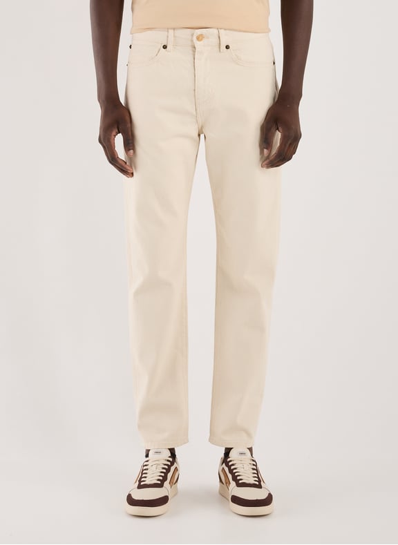 Pantalon droit en coton Beige by FAGUO FAGUO Pantalon droit en coton Beige