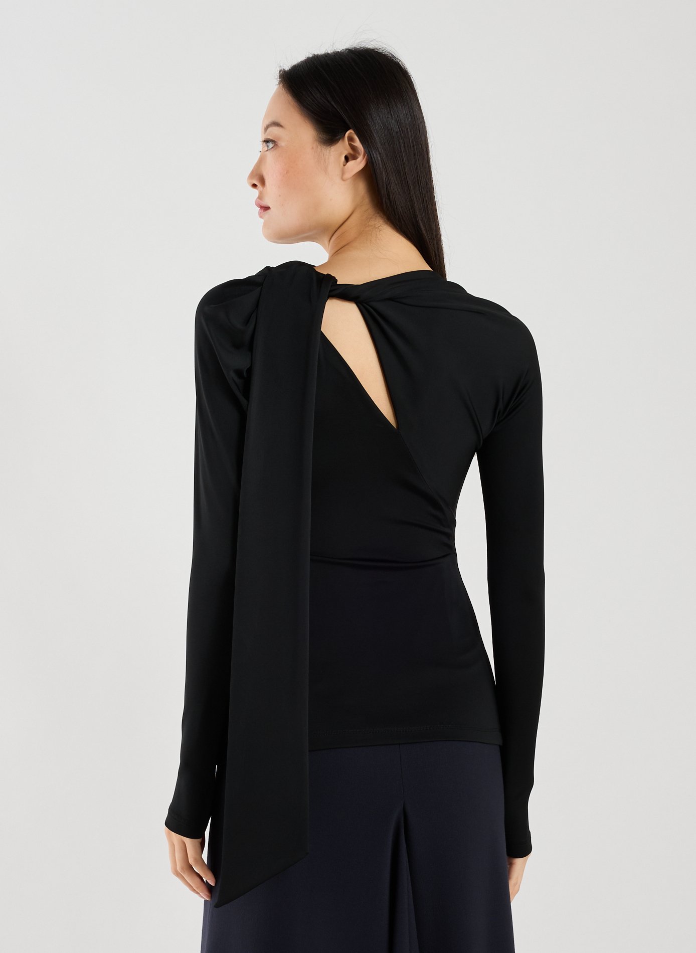 Top à col bateau VICTORIA BECKHAM Noir