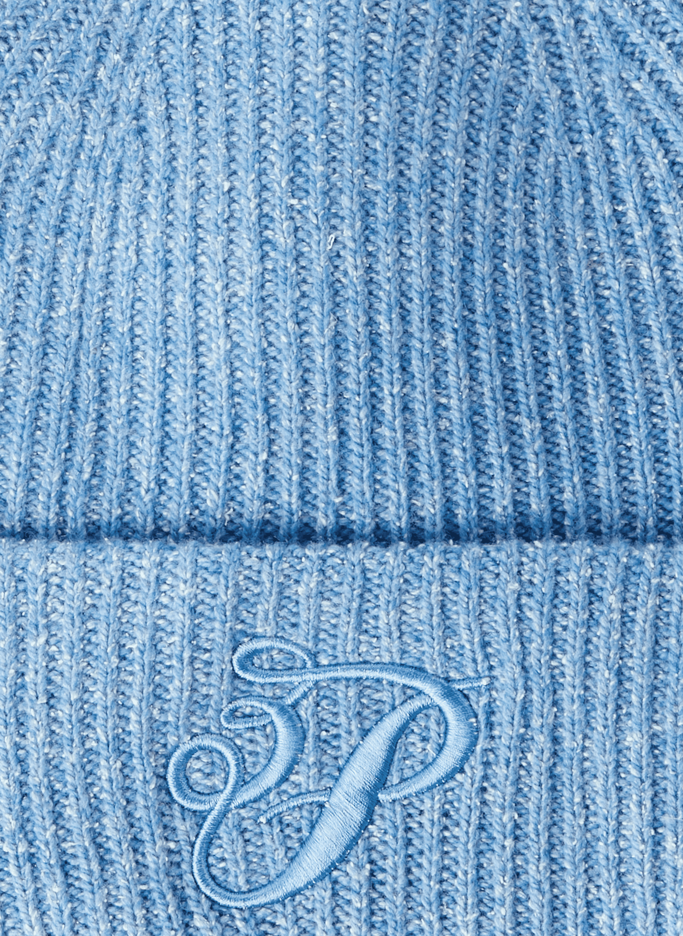 Merino wool and silk beanie 3 PARADIS Blue