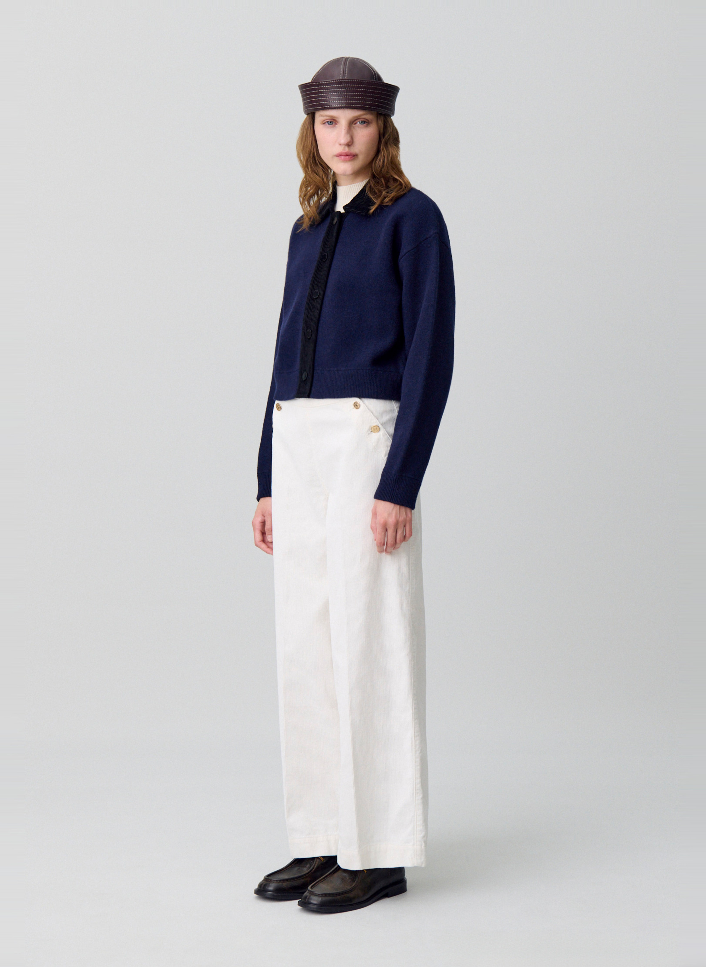 Cardigan court boutonné en laine mamamia CLAUDIE PIERLOT Multicolore