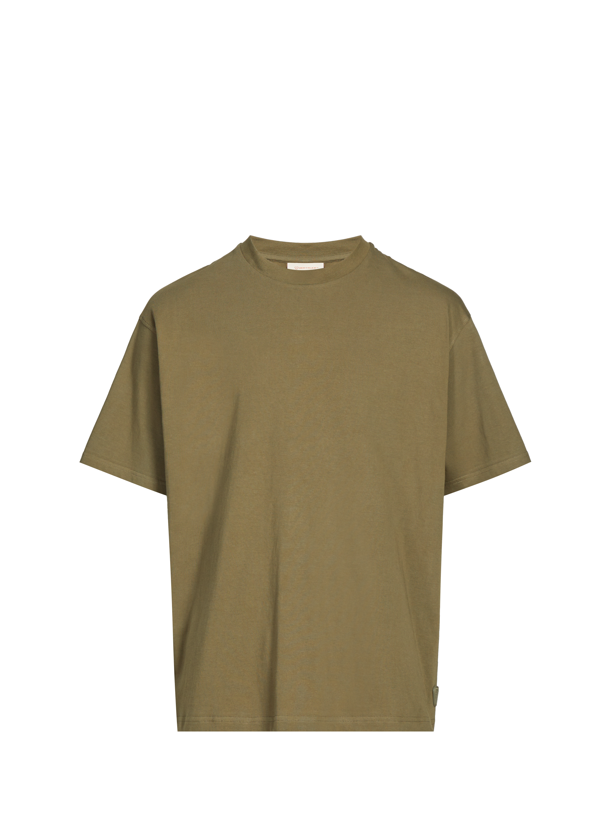 Biker-style cotton t-shirt GERTRUDE ET GASTON Khaki