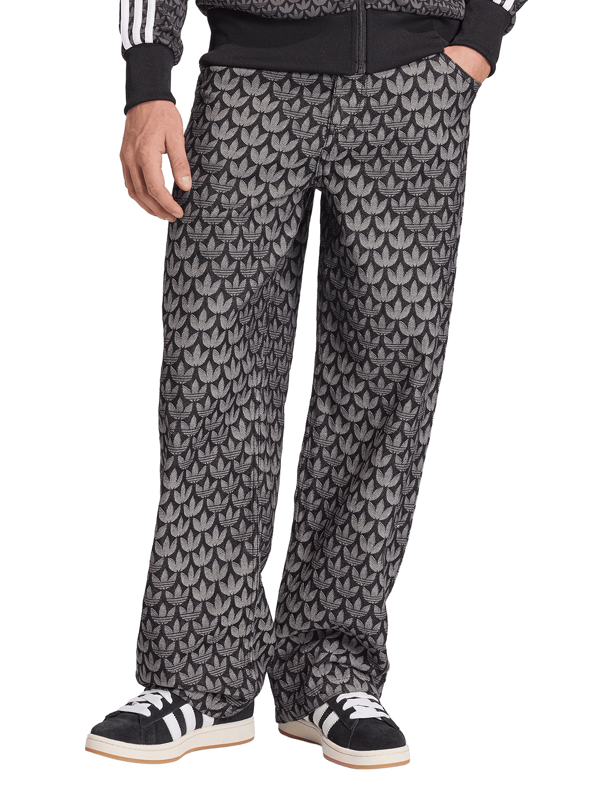 Jean Monogram en coton ADIDAS Noir