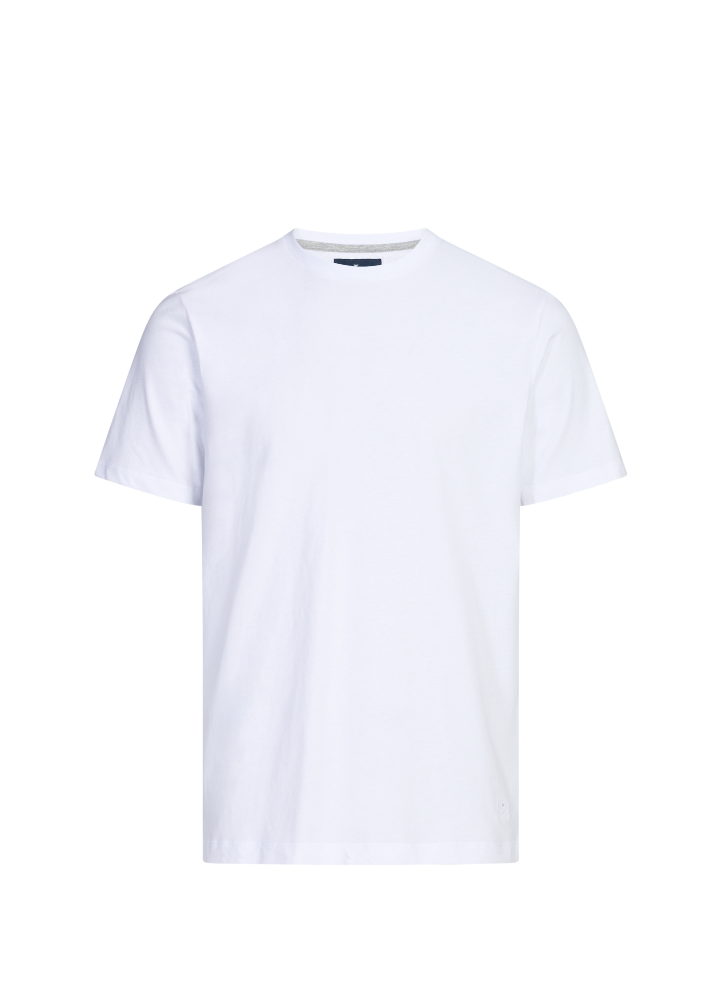 HACKETT T-shirt uni à col rond en coton Blanc