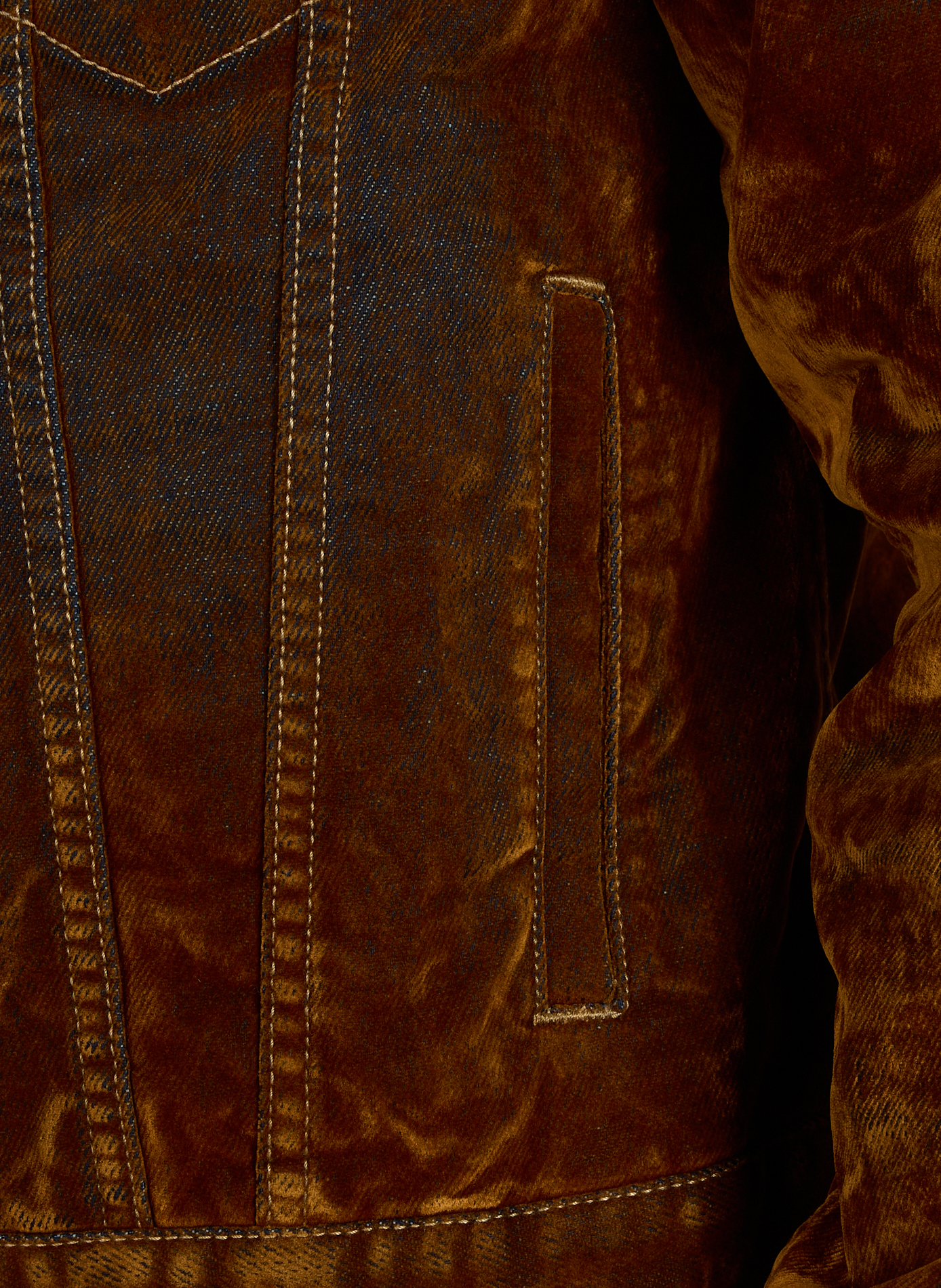 Veste velours col classique en coton recyclé mélangé ACNE STUDIOS Marron