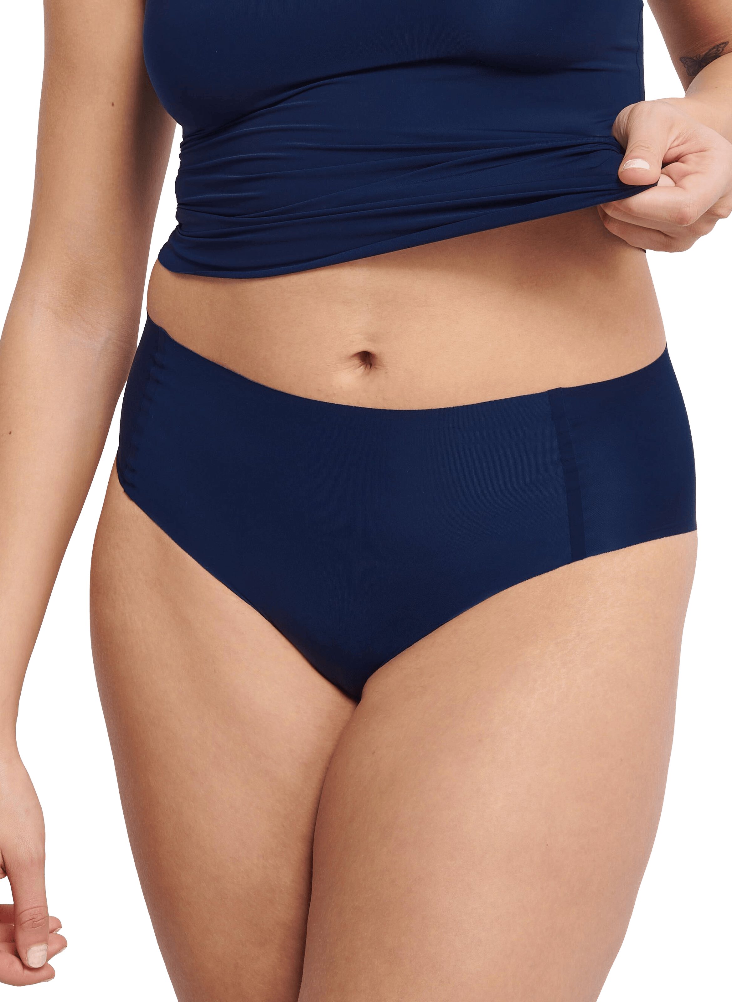 High-waisted solid color culottes SLOGGI Blue