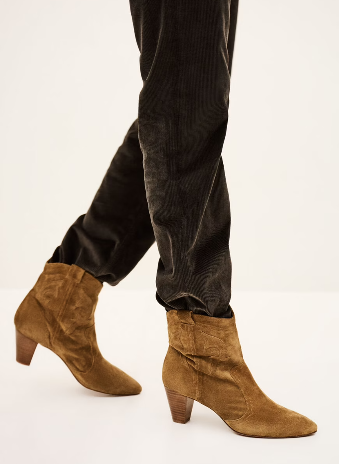 Bottines en cuir casey BA&SH Marron