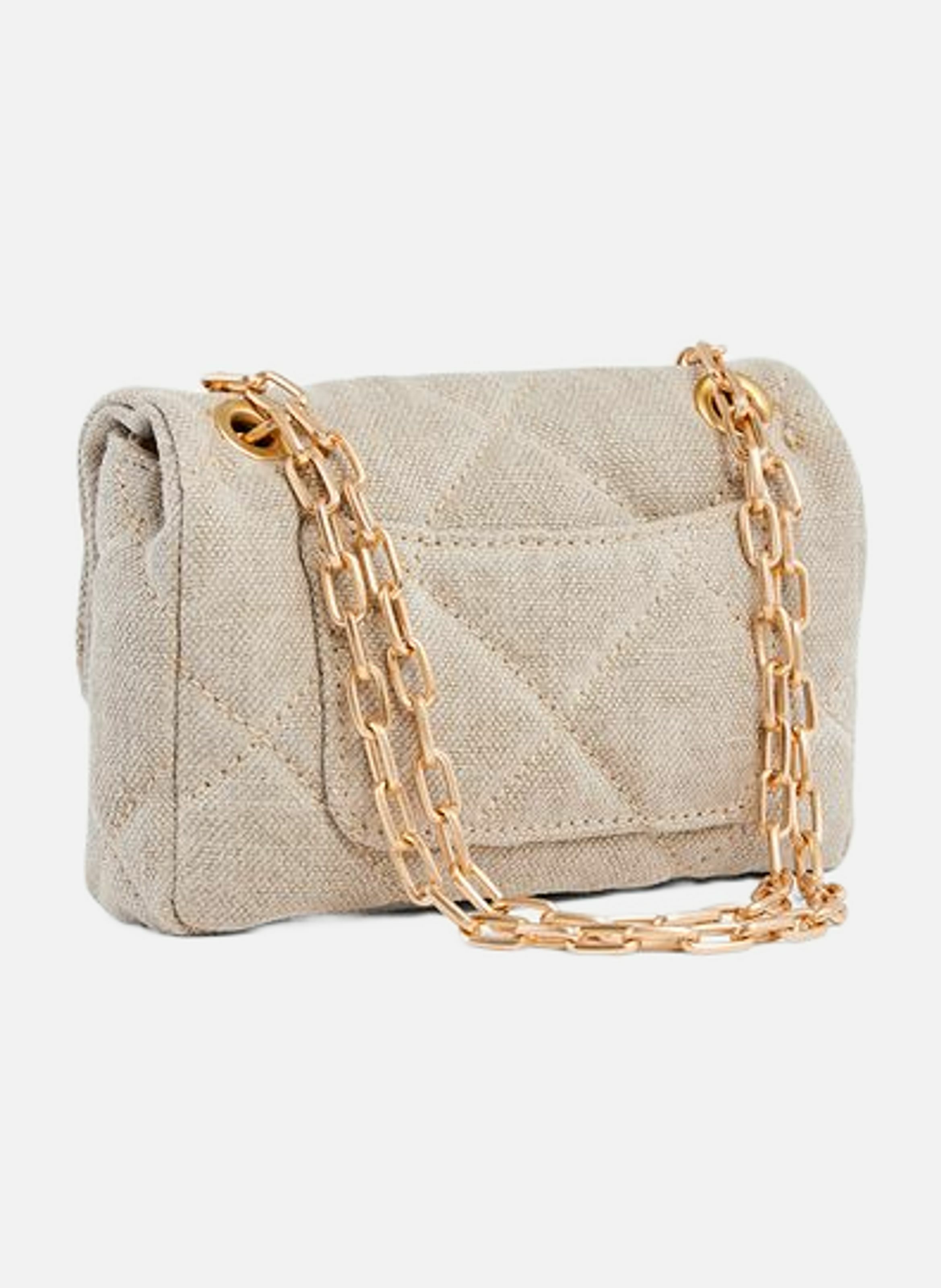 Petit sac moon en lin VANESSA BRUNO Beige