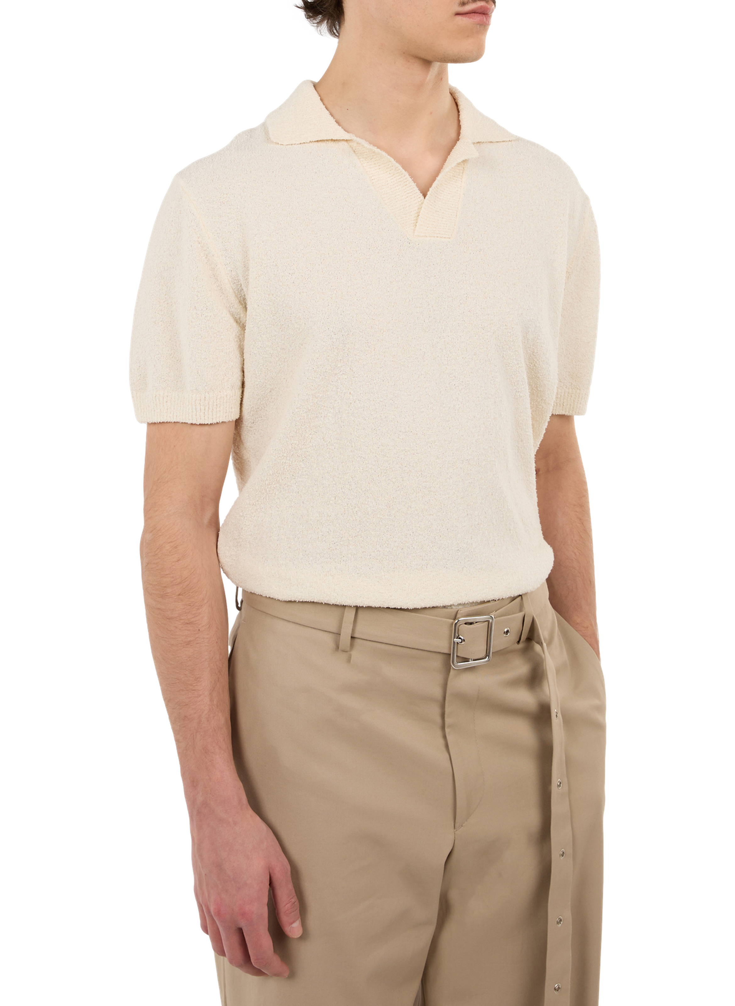 Short-sleeved blended cotton Hula polo SAISON 1865 Beige