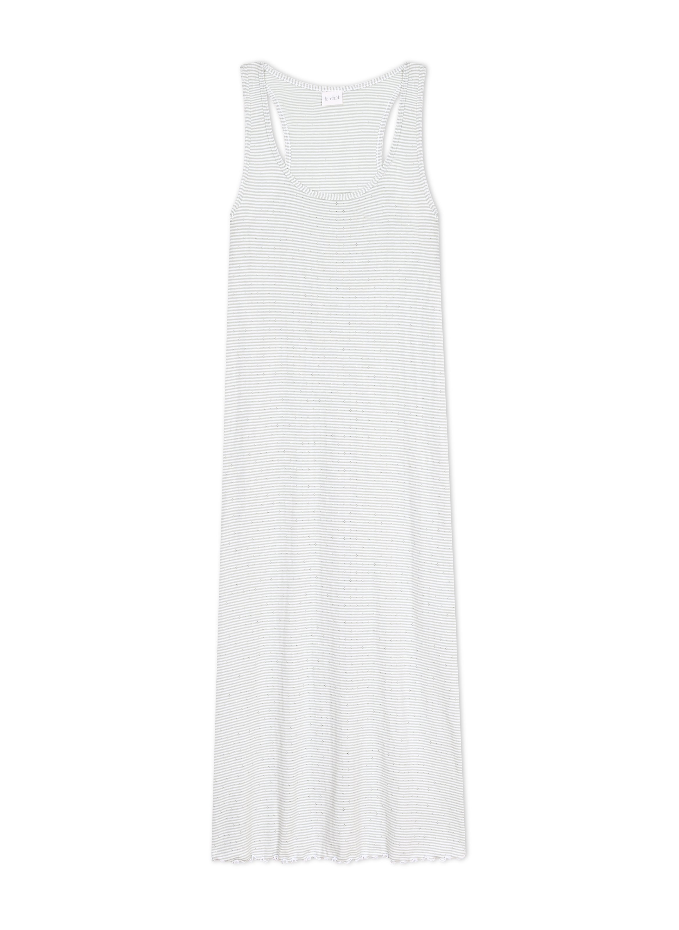 Chemise de nuit longue en coton matcha 217 LE CHAT Multicolore