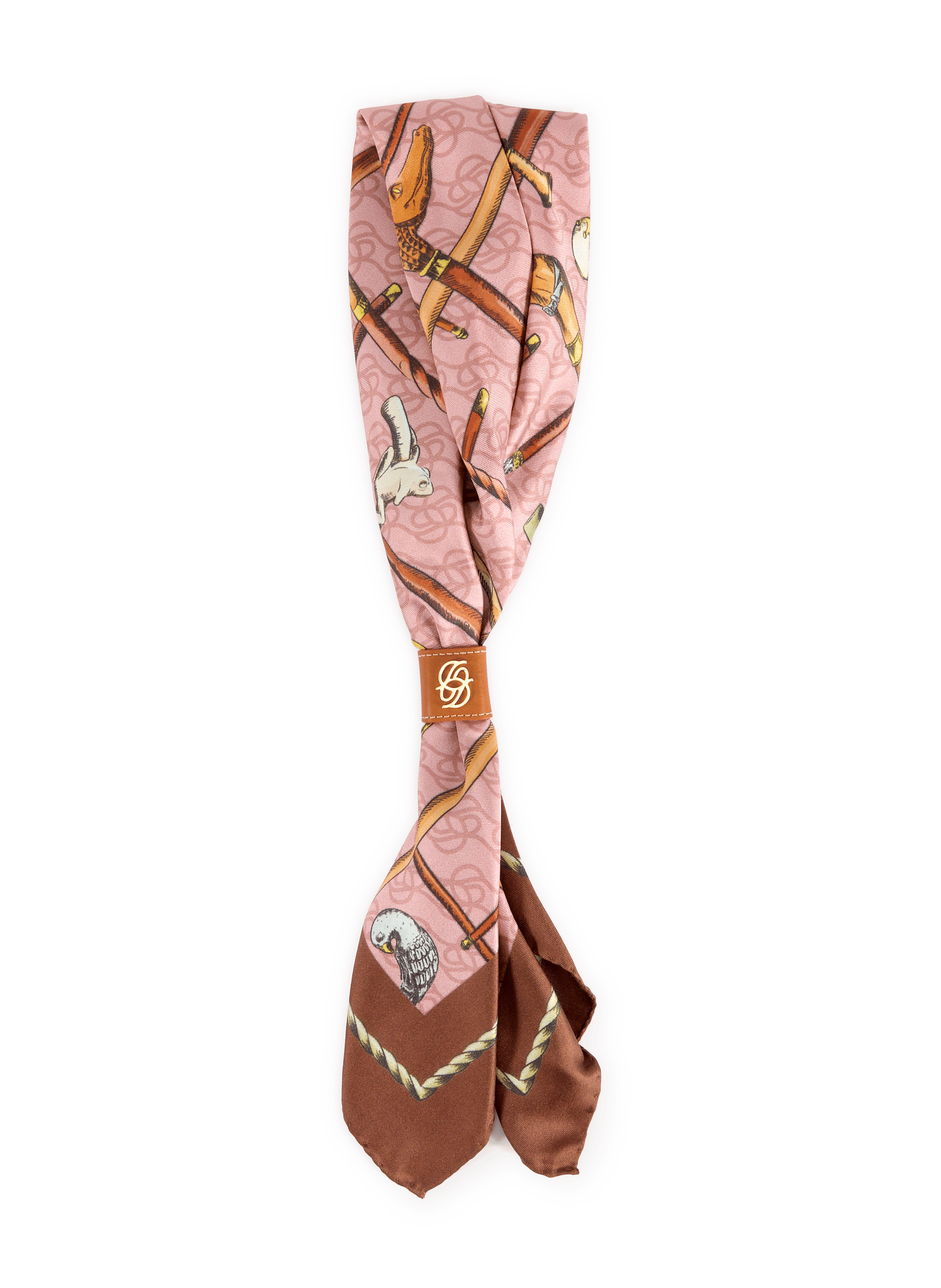 Foulard Cannes imprimé en soie DROLE DE MONSIEUR Multicolore