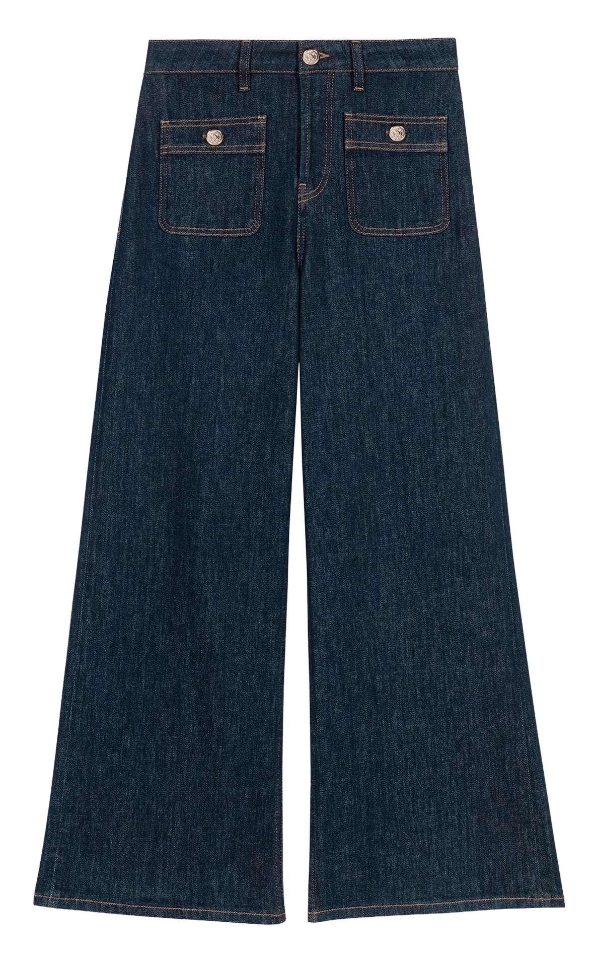 Jean large à poches plaquées MAJE Bleu