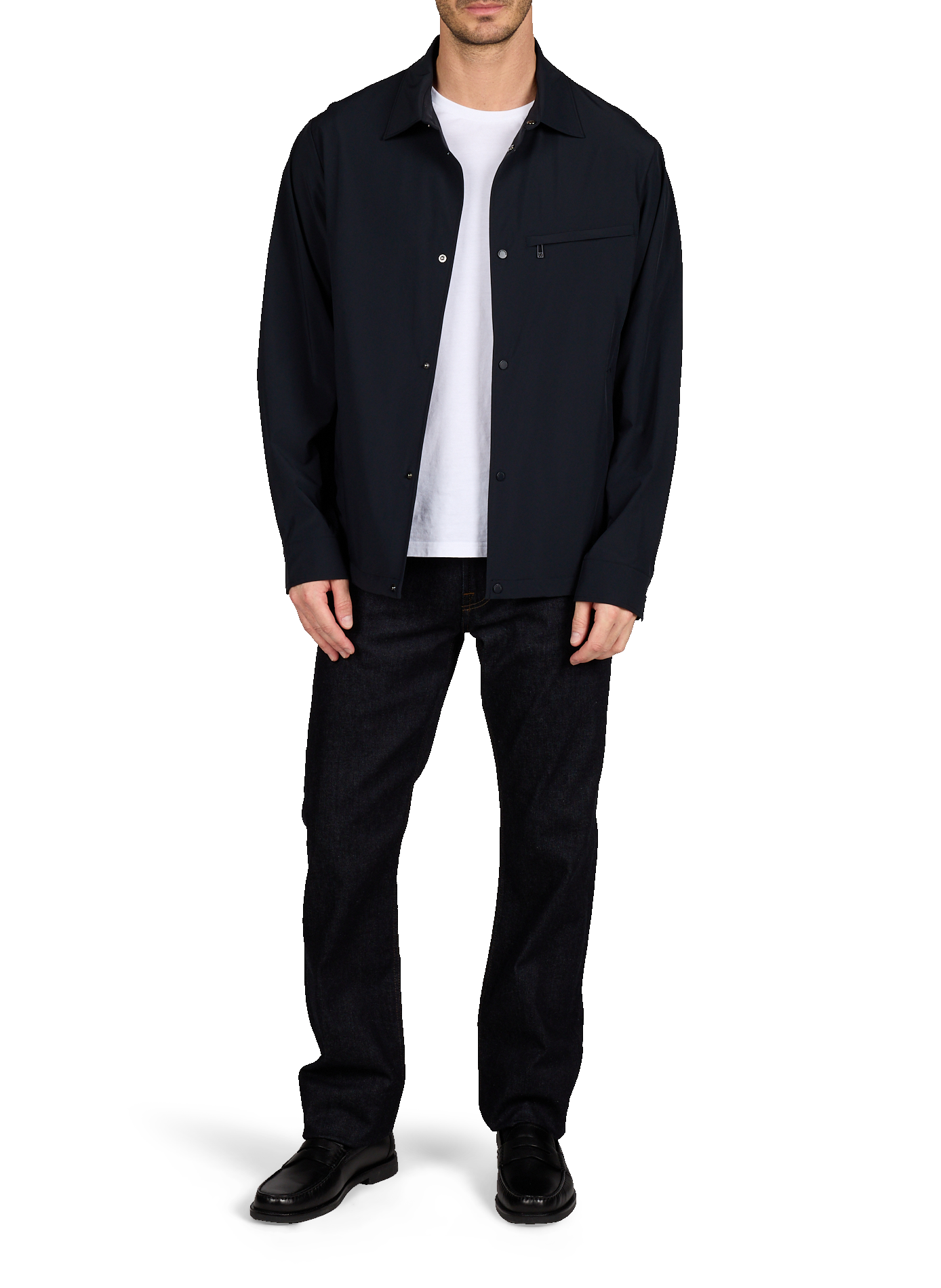 Blouson léger à col classique ARMANI EXCHANGE Bleu