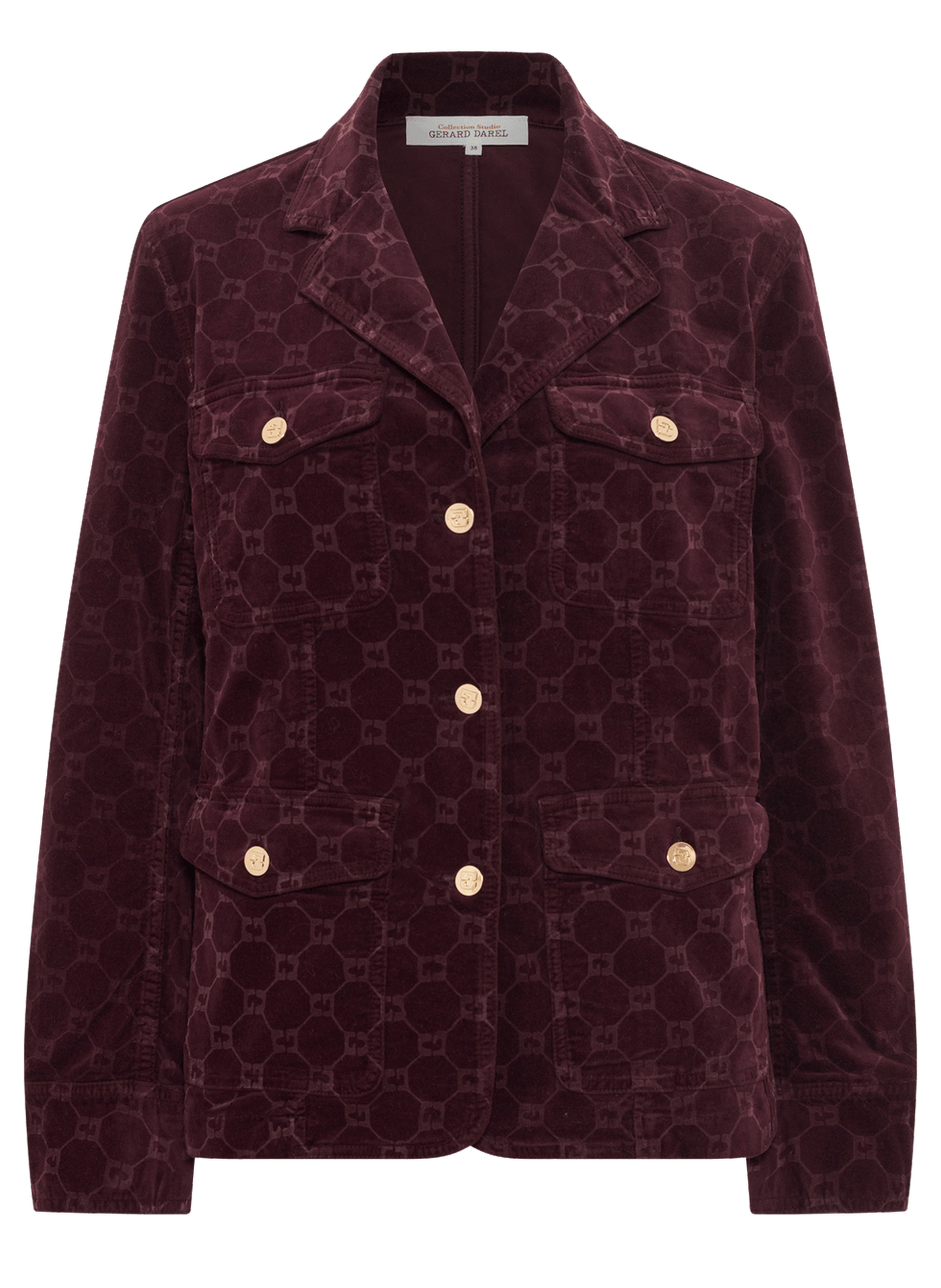 Veste en velours à monogramme - nyssa GERARD DAREL Rouge