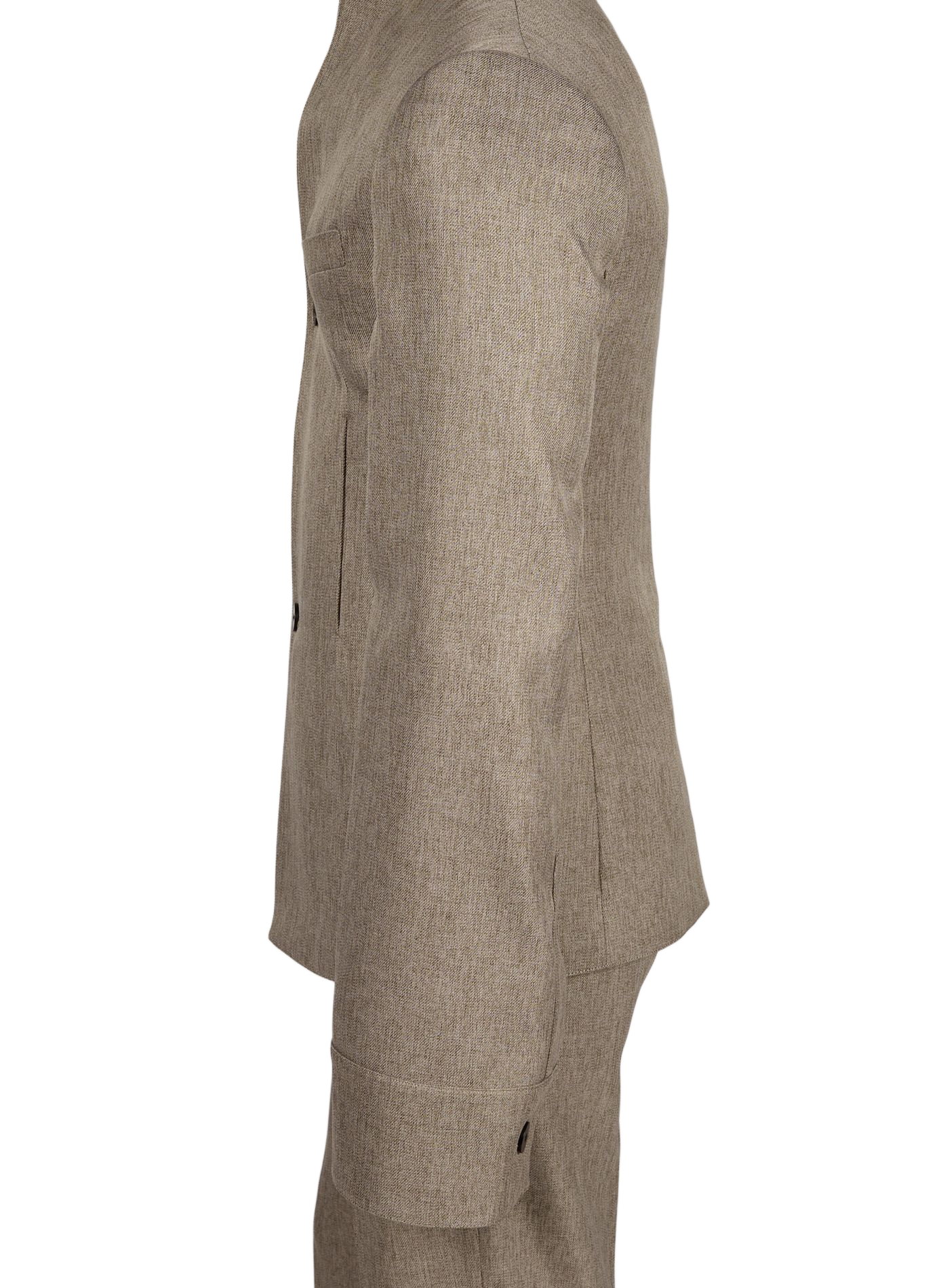 Tweed jacket with round collar SEAN SUEN Grey