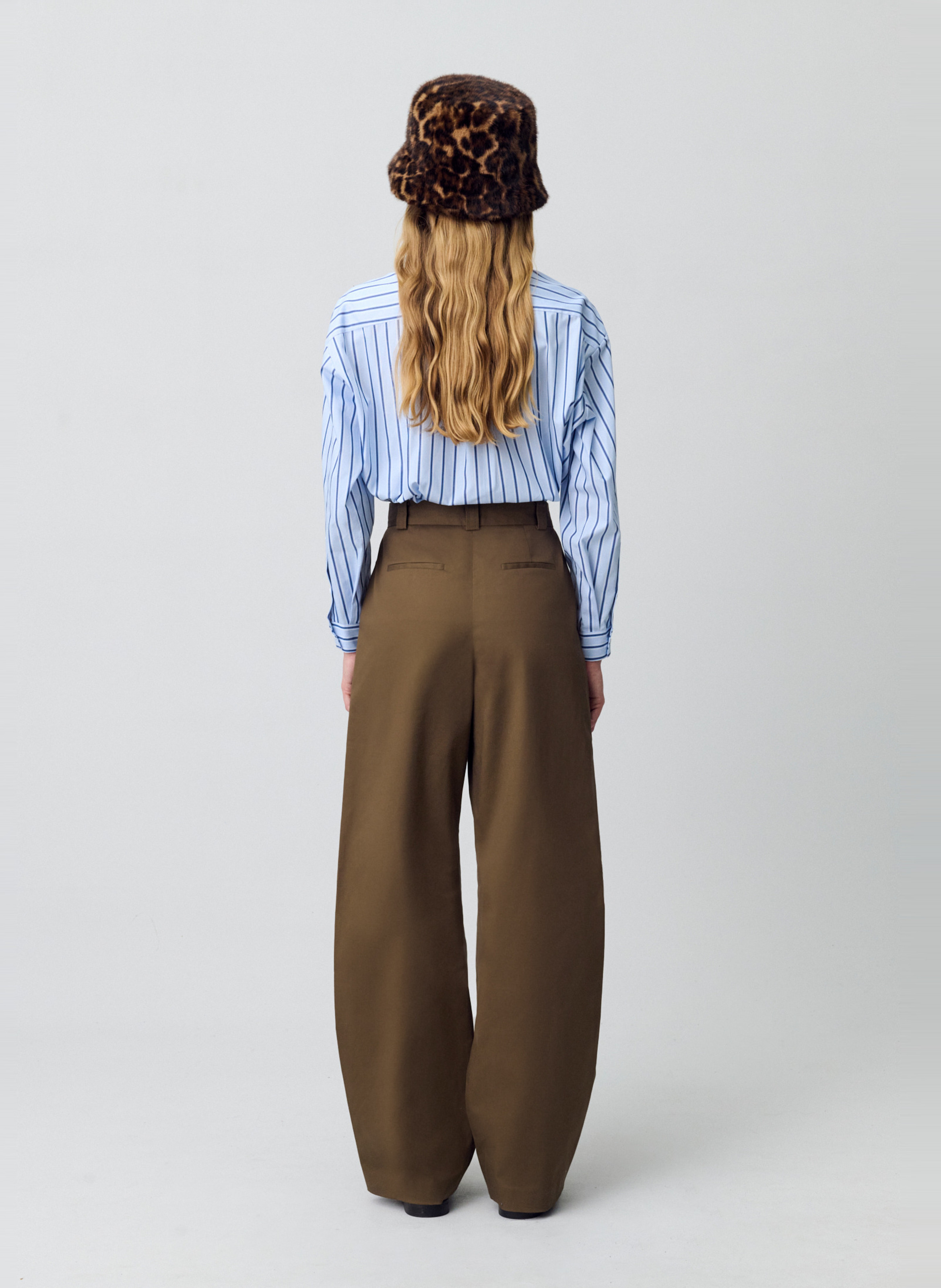 Pantalon droit en coton mélangé pedro CLAUDIE PIERLOT Kaki