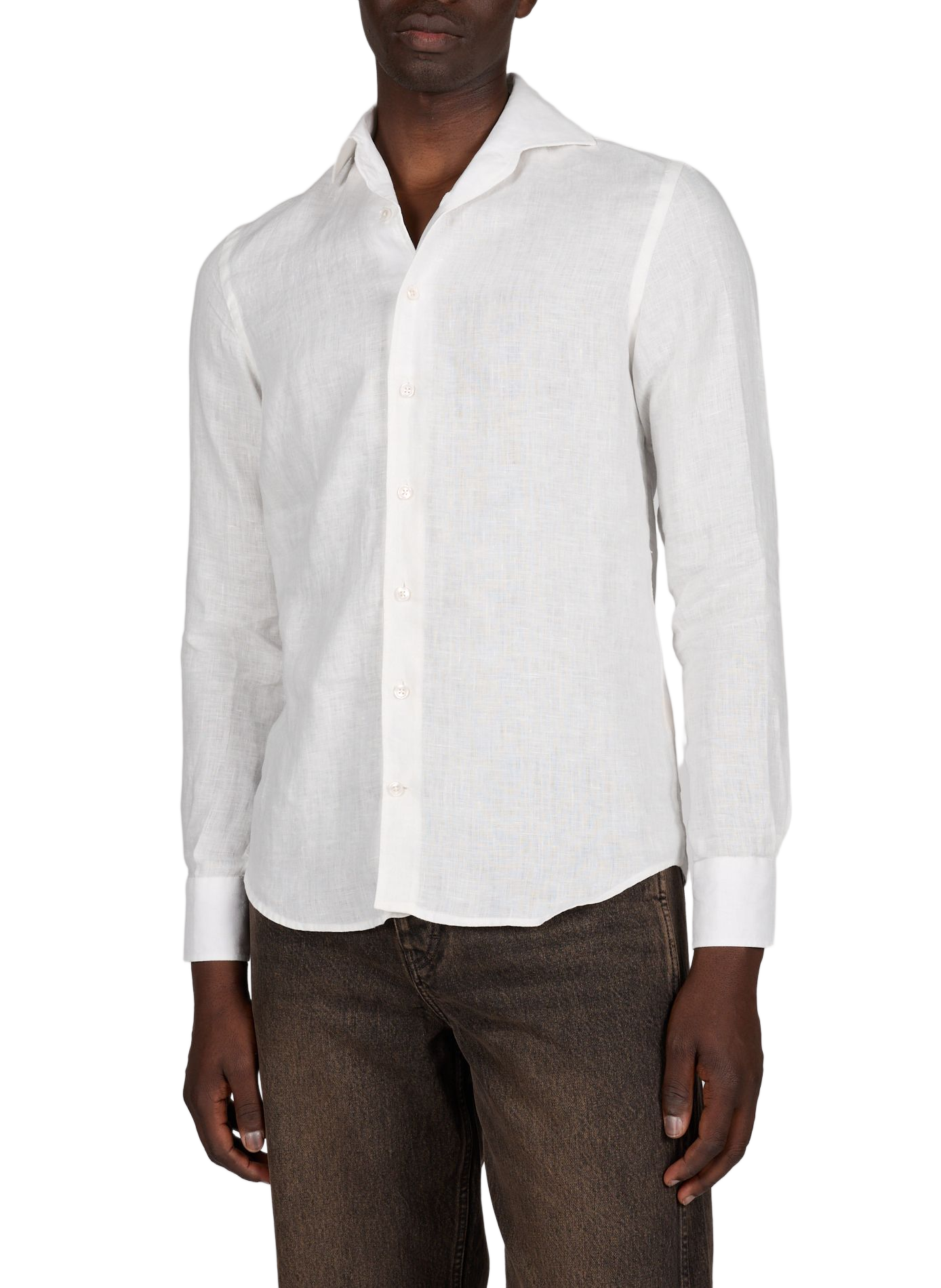 Straight linen shirt AURELIEN Beige