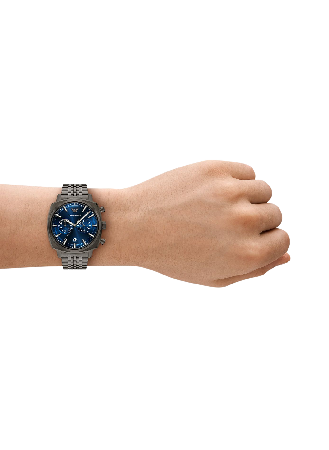 Montre quartz en acier inoxydable ARMANI MONTRES Bleu