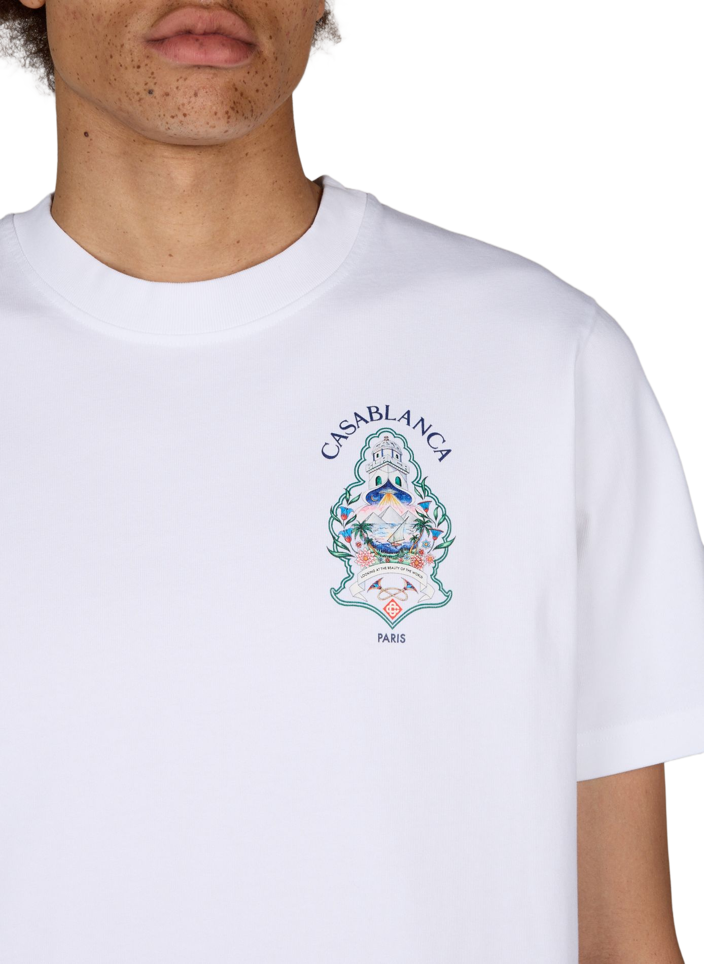 T-shirt Hotel Emblem en coton CASABLANCA PARIS Multicolore
