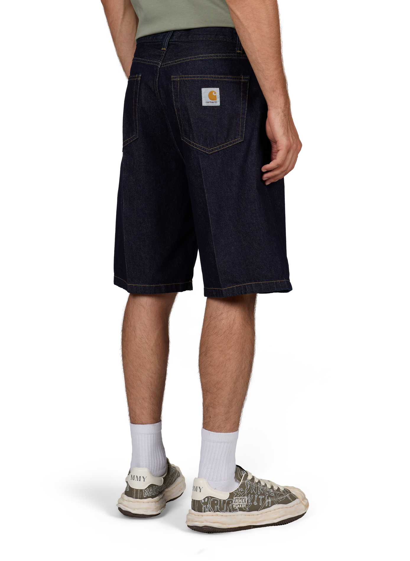 Wide-leg denim shorts CARHARTT WIP Blue
